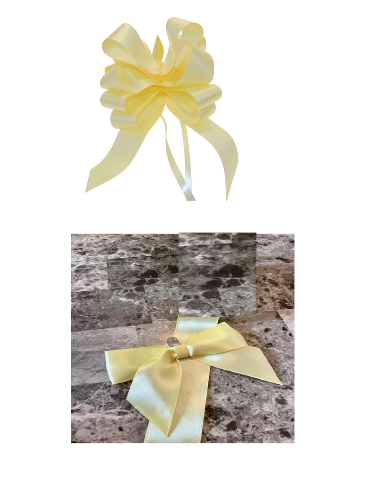 Pale Yellow Satin Ribbon 38mm Wide 5 Meter for Gifts Wrap, Decoration, Wedding, Events, Party, Cloths, Sew, Bows, Cars, Floral — view 4
