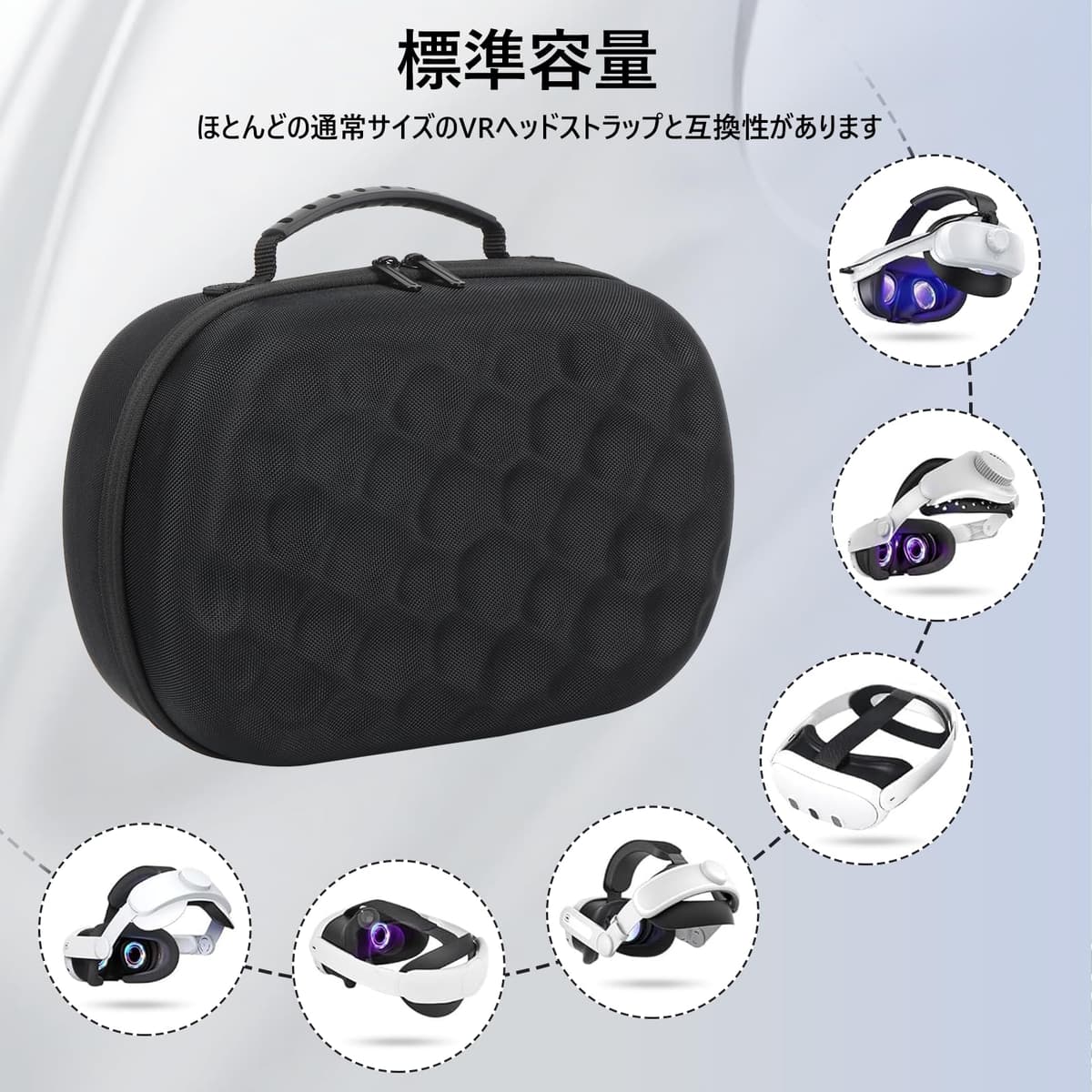 YipuVR Funda RíGida de Transporte de Eva para Meta Quest 3/3S, Compatible con Accesorios de Auriculares Quest 3S, A Prueba de Golpes, Impermeable, Forro Suave para Viajes y Almacenamiento En — view 5