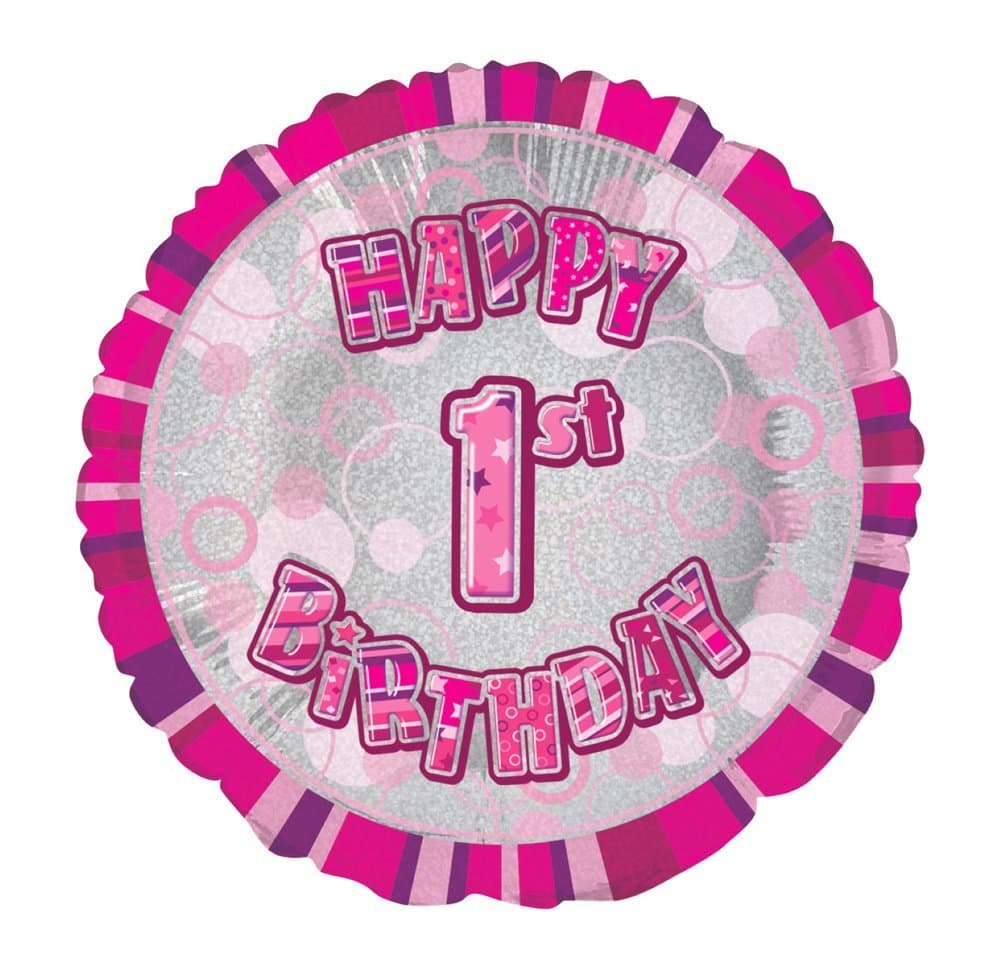 Unique Party 92068 - 9ft Foil Glitz Pink Happy 80th Birthday Banner — view 84