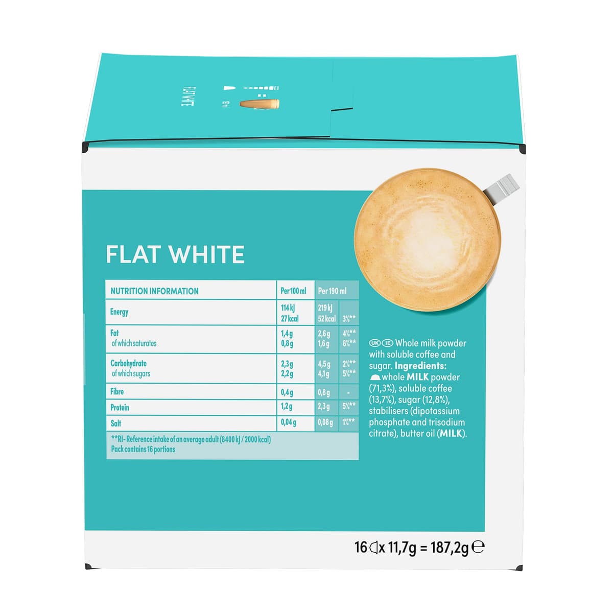 NESCAFÉ DOLCE GUSTO Flat White Coffee Pods - total of 48 Creamy Coffee Flavoured Pods (3 Packs) 16 Pods — view 2