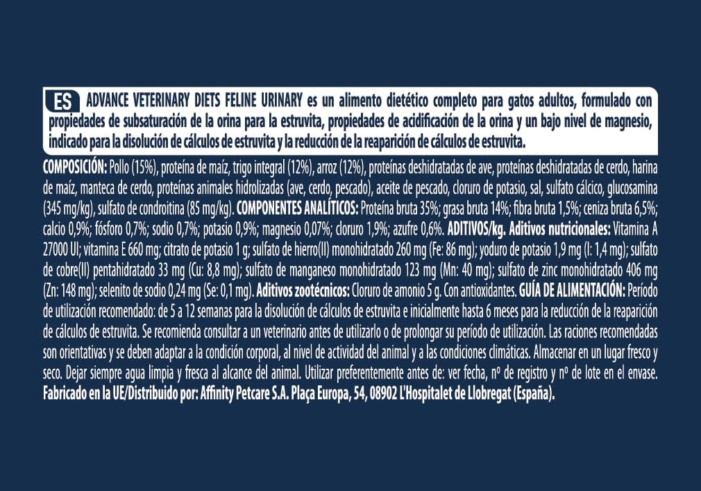 Advance Veterinary Diets Urinary, Pienso para Gatos para la Protección de las vías urinarias, 3kg — view 5