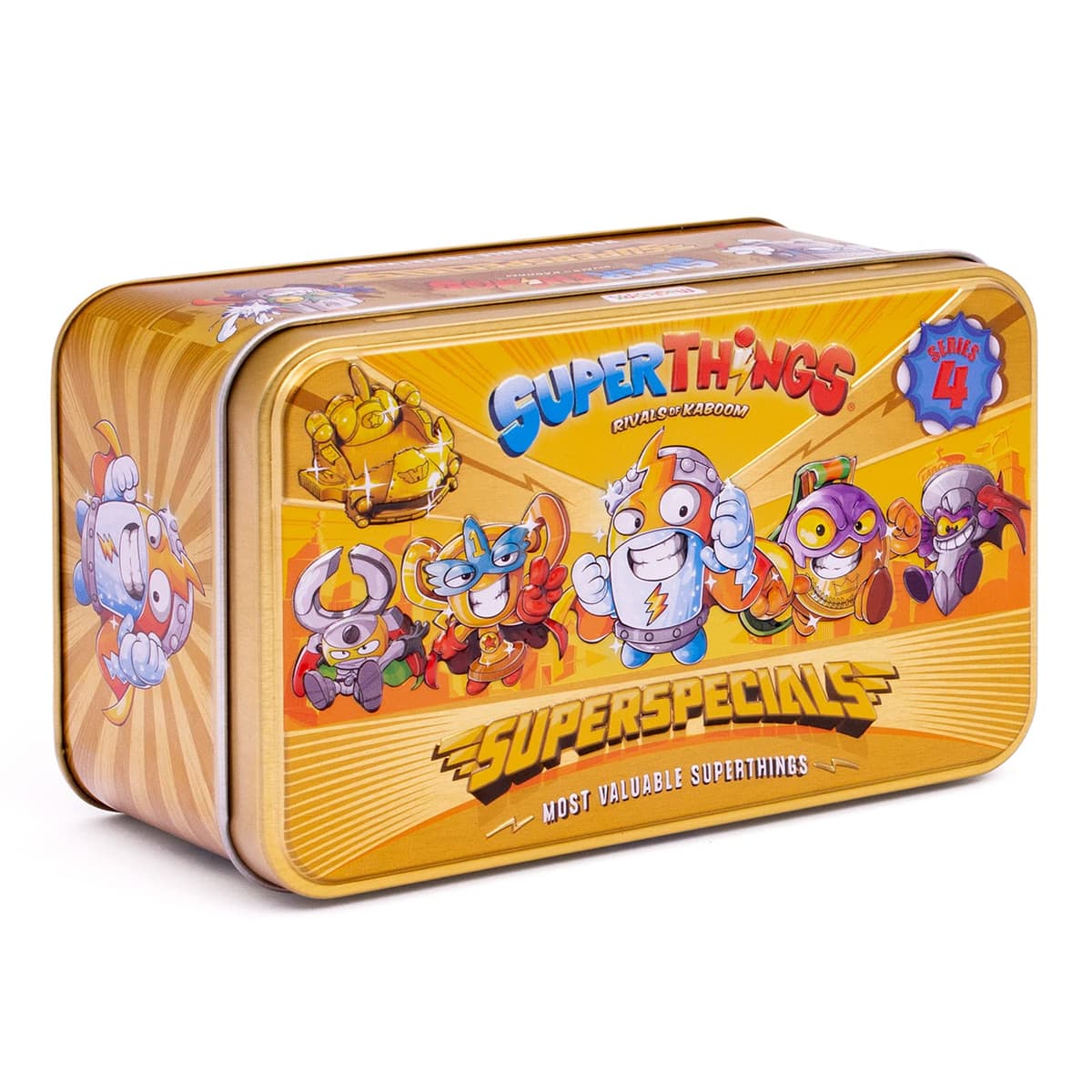 SUPERTHINGS Lata Gold Serie 5, Incluye el ultrararo (Kid Fury), los 2 líderes Dorados, los 6 capitanes Plateados y los 2 Aerowagons Dorados — view 7