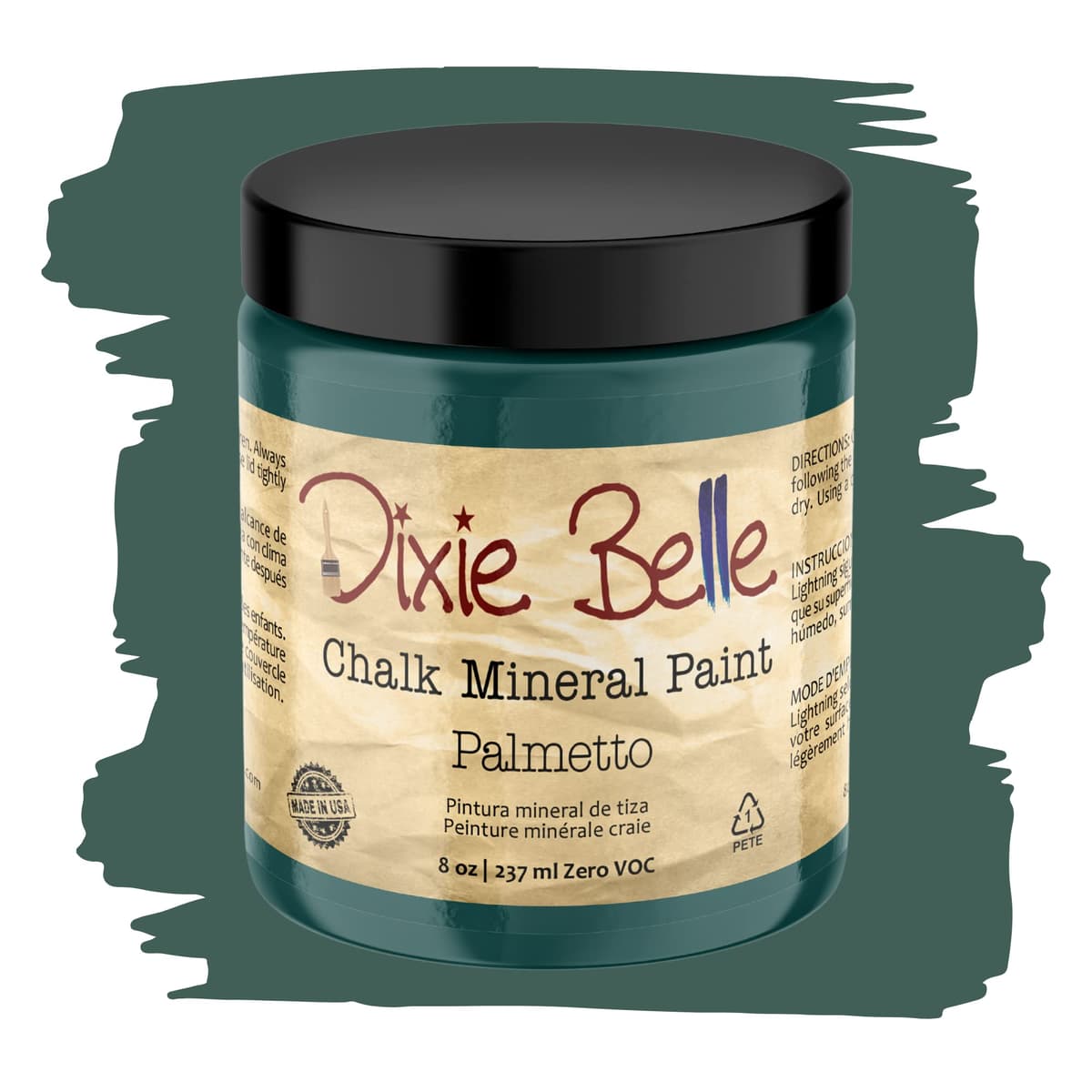 Dixie Belle Paint Company Chalk Finish Furniture Paint - Caviar (32oz) - Matte Black Chic Chalk Mineral DIY Furniture Paint — view 122