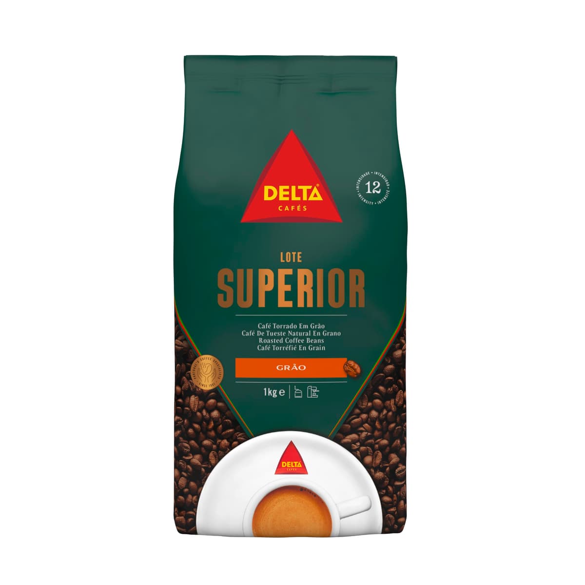Delta Cafés Lote Superior - Café en Grano - Cuerpo y Sabor Duradero - Sutil Acidez y Aroma Energético - 1 Kg