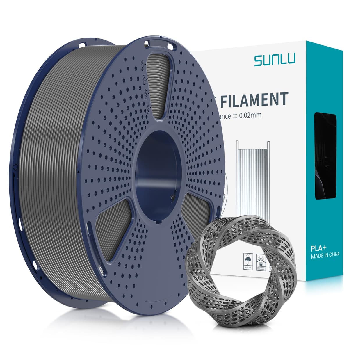 SUNLU Pack de 16 Colores Filamento PLA Plus, Filamento PLA+ Multicolor para Impresoras 3D 1.75mm, Embalado al Vacío Individualmente, 0.25kg/Bobina, Total 4kg, 16 Bobinas​ — view 33