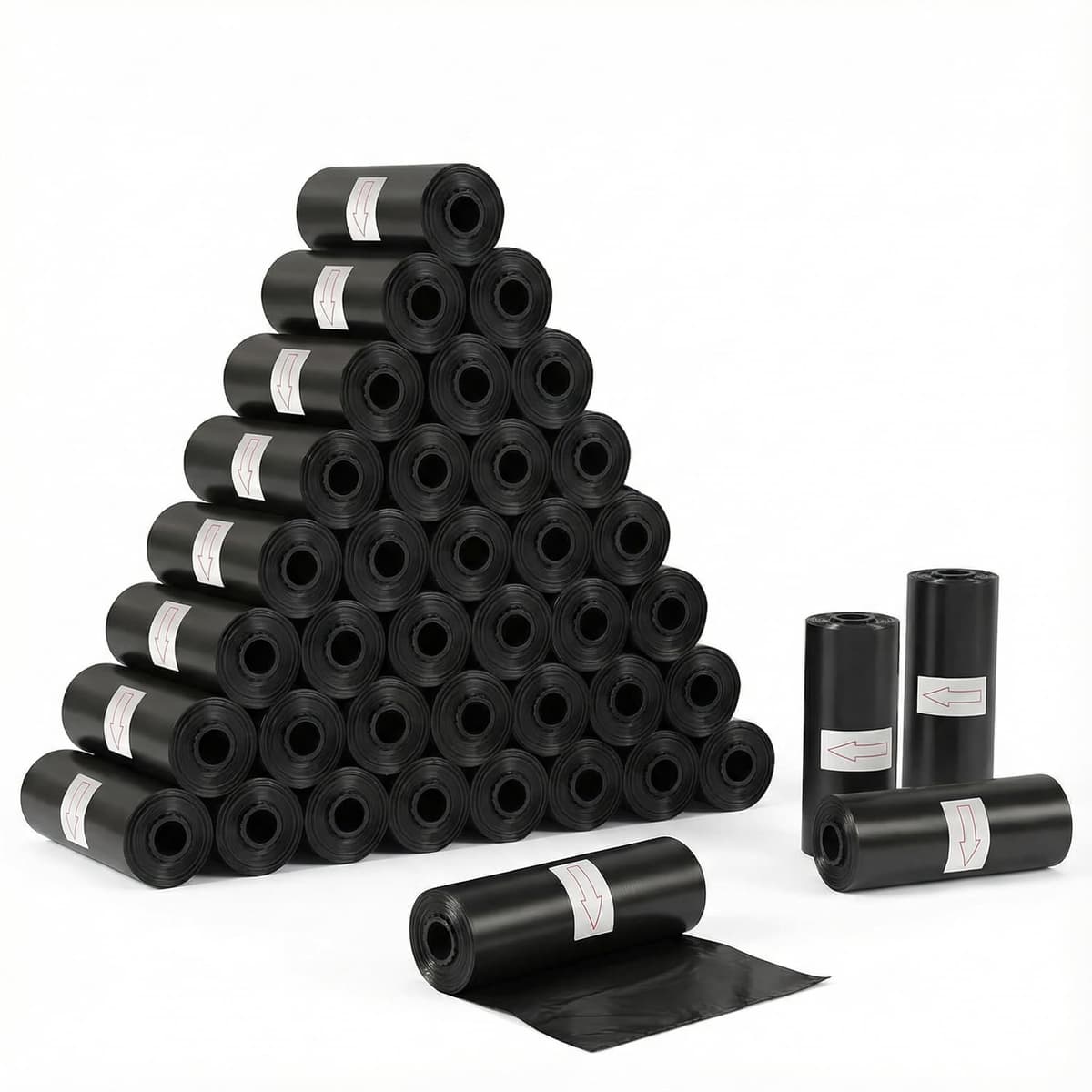 H HANSEL HOME Bolsas Caca Perro 600 Bolsas – 40 Rollos de Bolsas para Excrementos de Mascotas, Tamaño Grande 23×30 cm, Color Negro