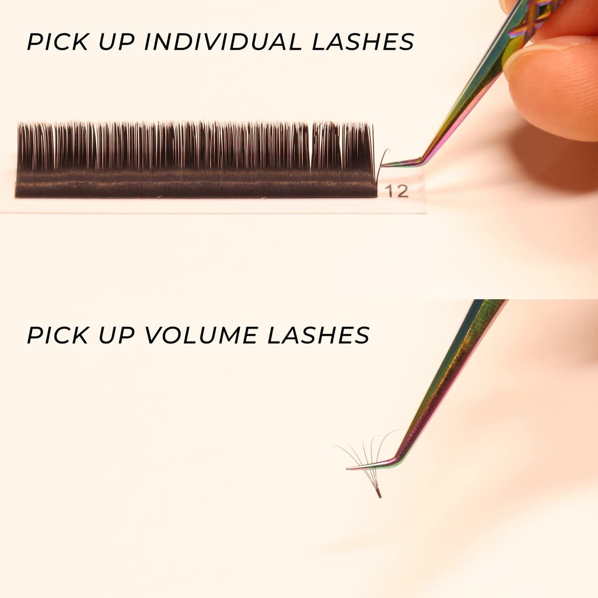 LLBA Lash Tweezer Professional for False Lash Application Tool | Multi Shapes & Purposes with Non-Slip Grip Tweezers for Volume, Isolation & Classic Lashes (Galaxy, All The Fluff Volume) — view 5