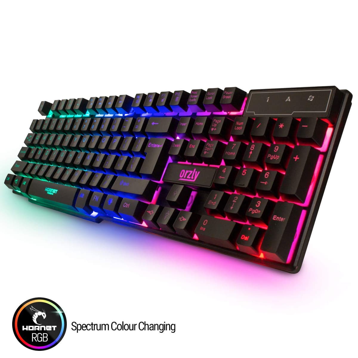 Gaming Keyboard and Mouse and Mouse pad and Gaming Headset, Wired LED RGB Backlight Bundle for PC Gamers Users - 4 in 1 Gift Box Edition Hornet RX-250 — view 3