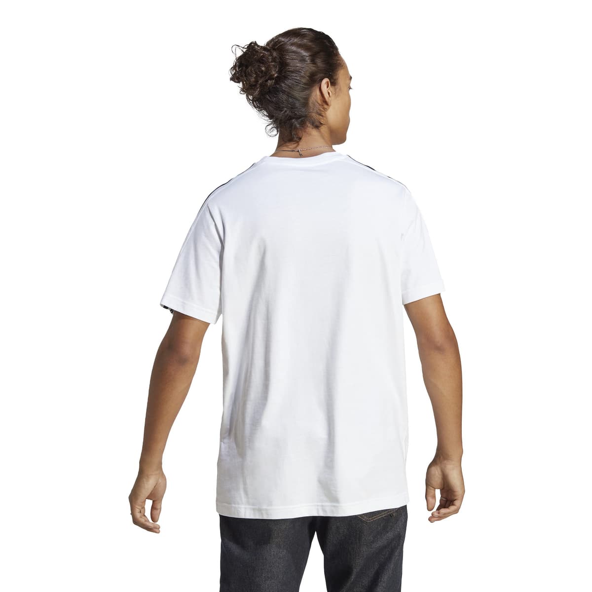 adidas Essentials Single Jersey 3-Stripes tee Camiseta de Manga Corta Hombre (Pack de 1) — view 4