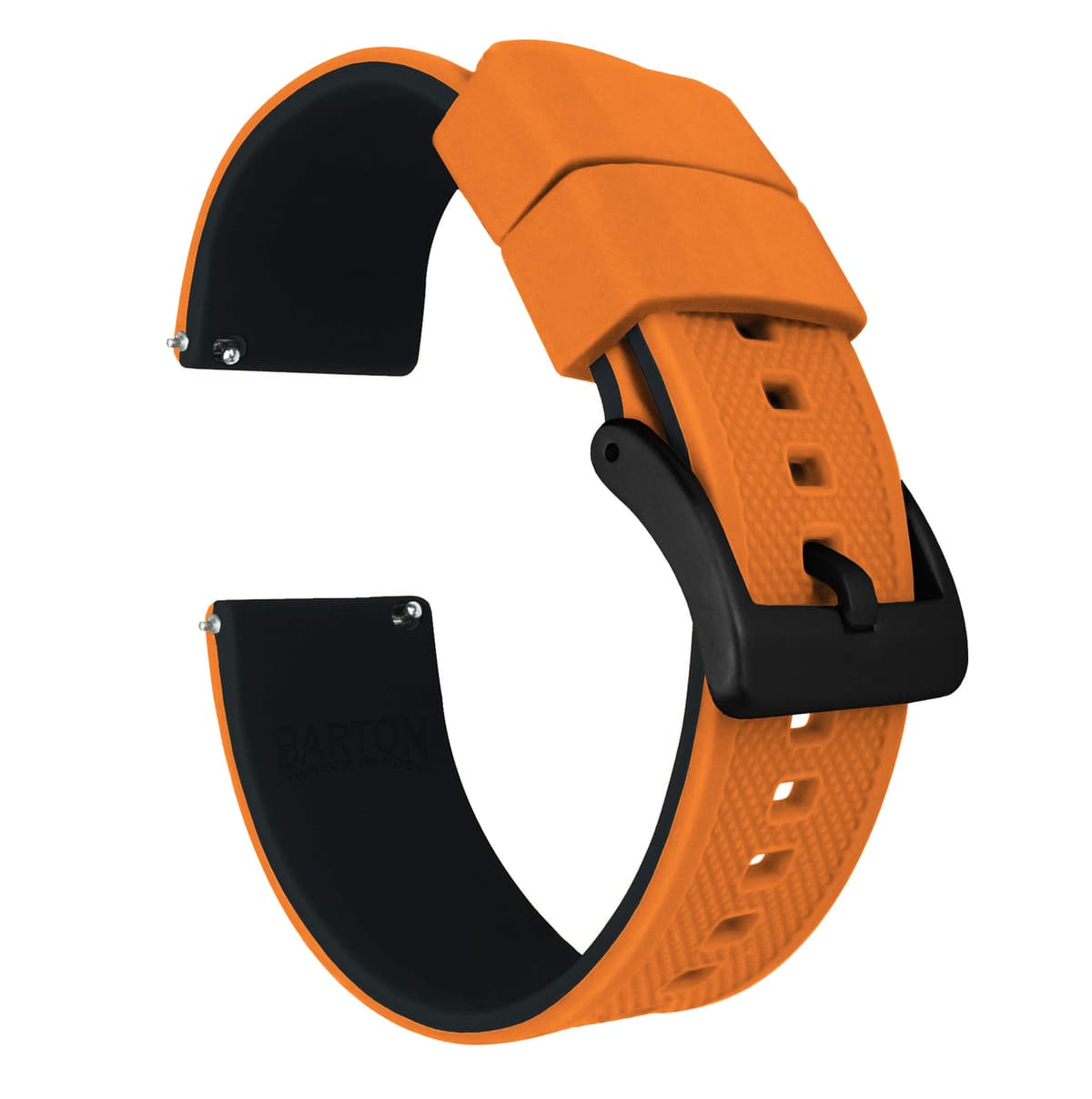 Barton Elite Silicone Watch Bands - Quick Release - Choose Color - 18mm, 19mm, 20mm, 21mm, 22mm, 23mm & 24mm Watch Straps (Stainless & Black Buckle Available) — view 13
