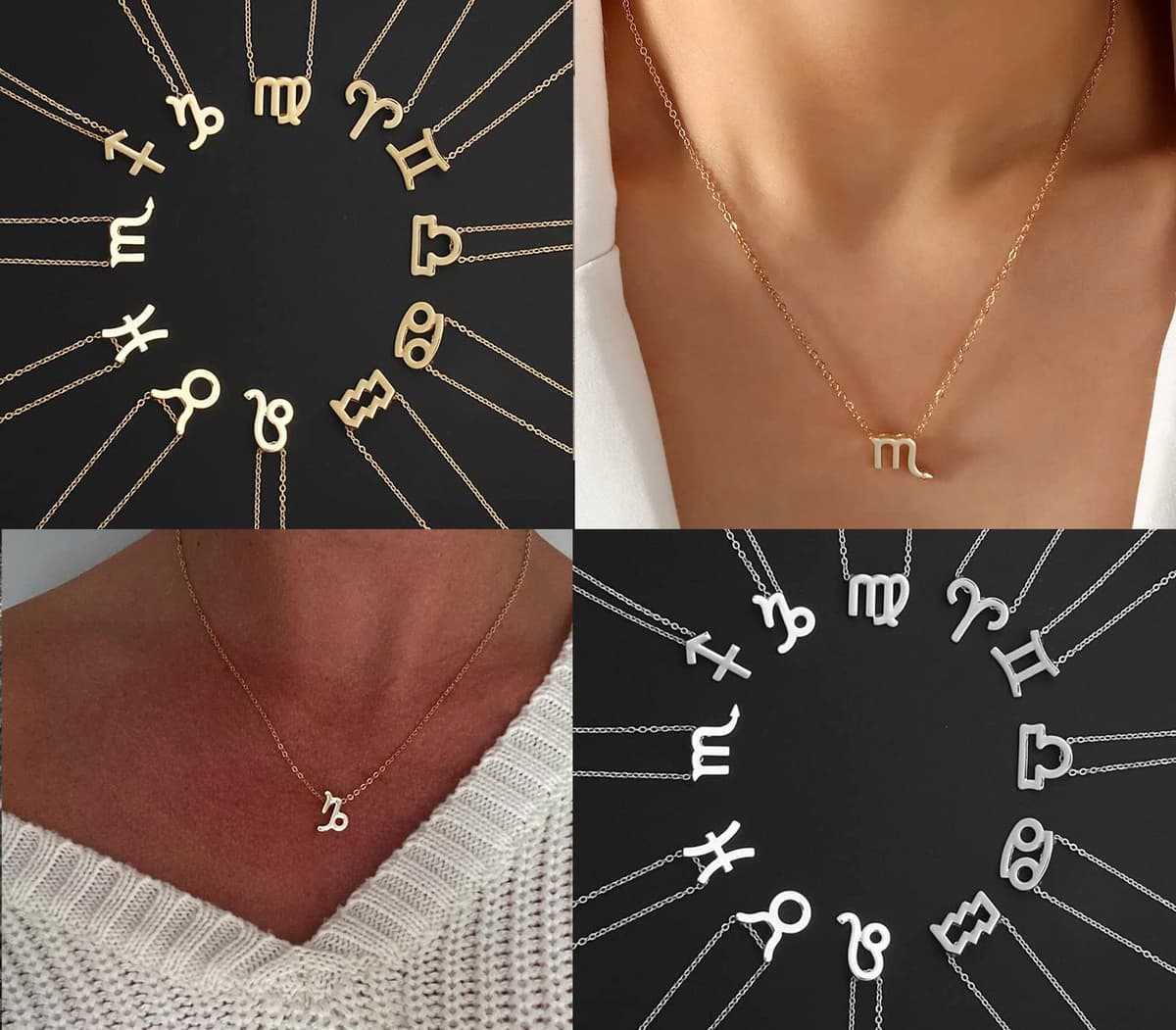 Collar Signo Zodiaco Acero Inoxidable hermosa Tarjeta Significado Signo Zodiacal Colgante Horóscopo Para mujer Regalo Cumpleaños — view 6