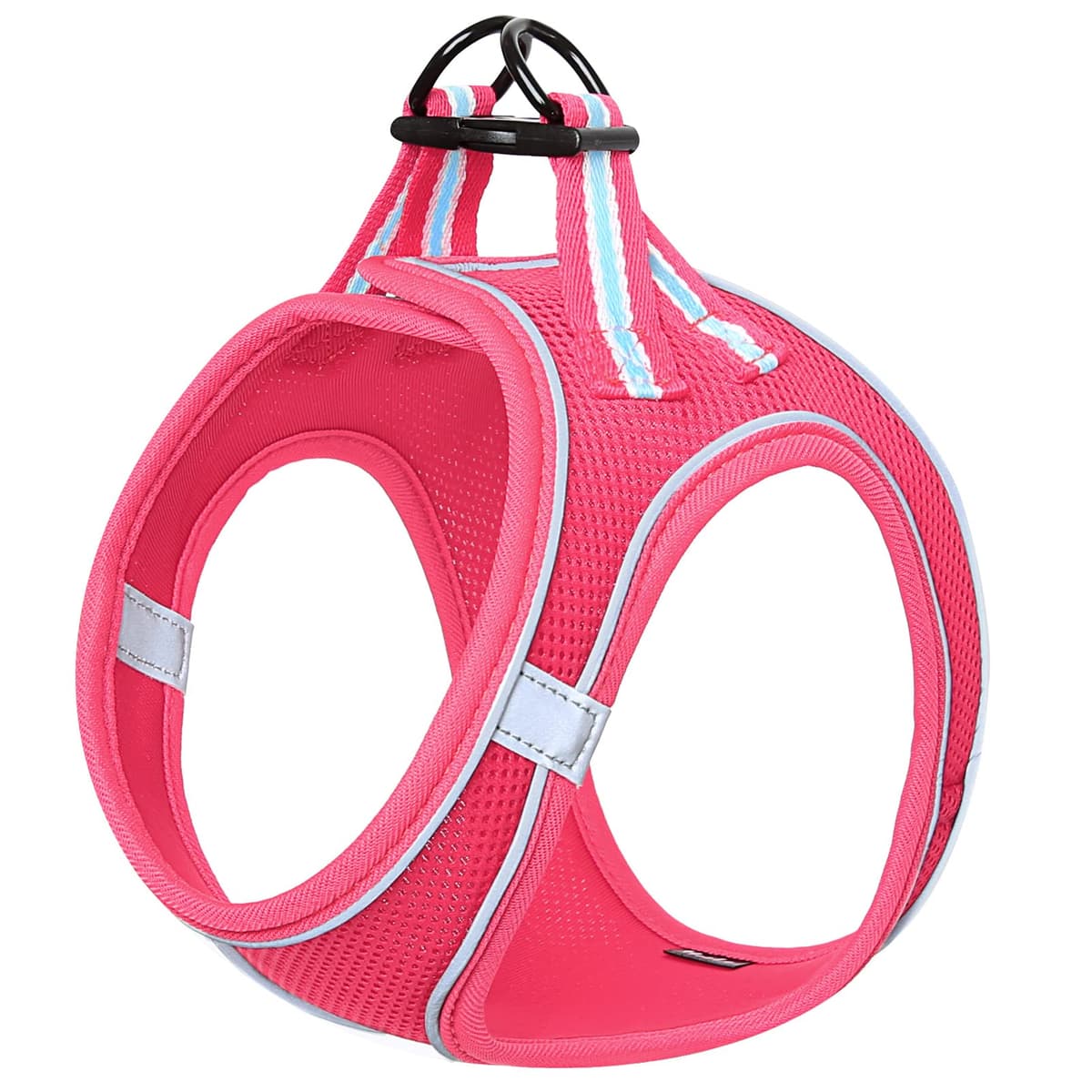 HEELE Arnes Perro Pequeño con Lineas Reflecantes Arnés Perro Antitirones Ajustable Suave Acolchado Cómodo para Viajar Pasear con Mascota, Rosa, S — view 8