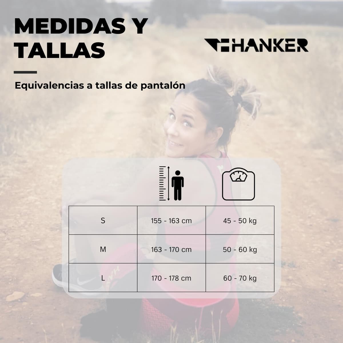 HANKER Mallas Deportivas Mujer Cortas Compresivas con Bolsillos Cintura Alta para Running y Gimnasio — view 5