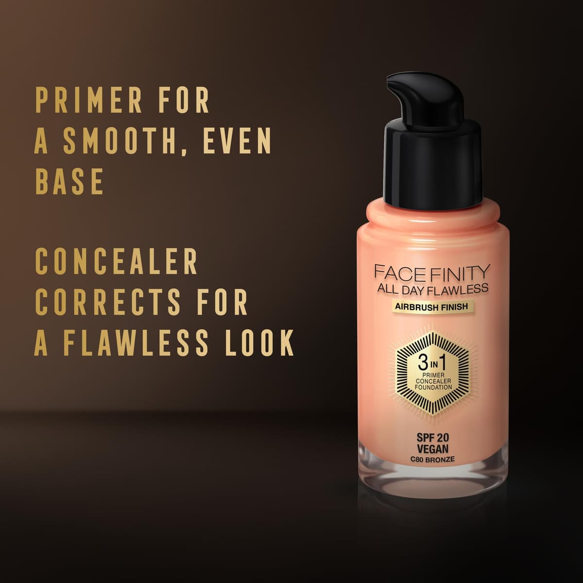 Max Factor - All day flawless 3 in 1 foundation, base de maquillaje, 50 natural — view 5