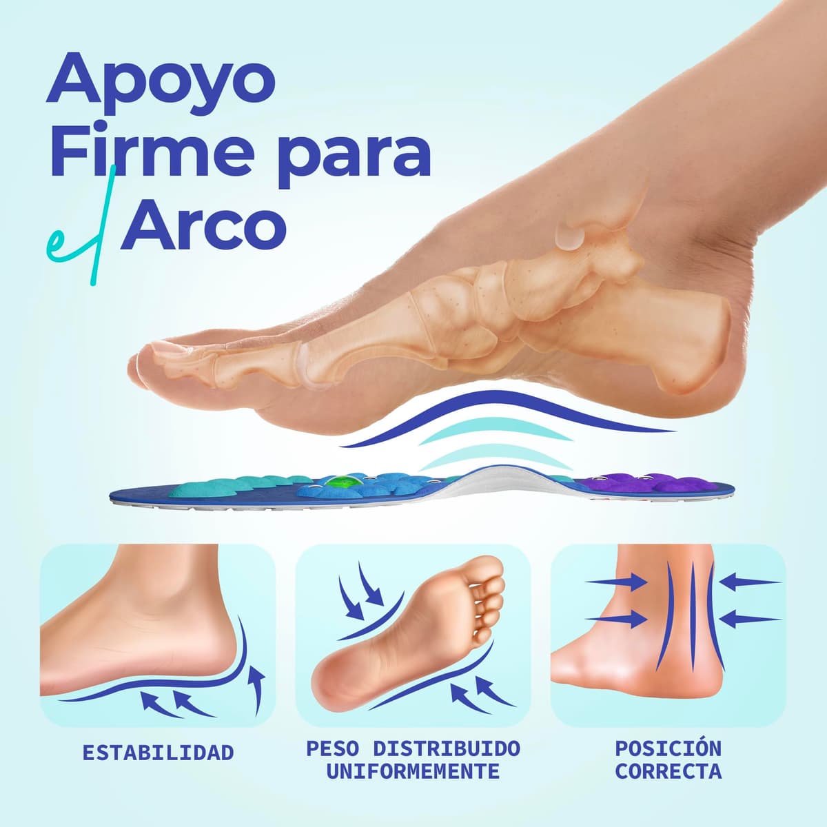 Akusoli Plantillas | Plantillas Akusoli Hombre Mujer, Gel Hombre Trabajo. Plantilla Pies Magnetic, Japonesas Soporte del Arco, Absorción de Impactos, Plantilla Cómoda EU42-47 — view 4