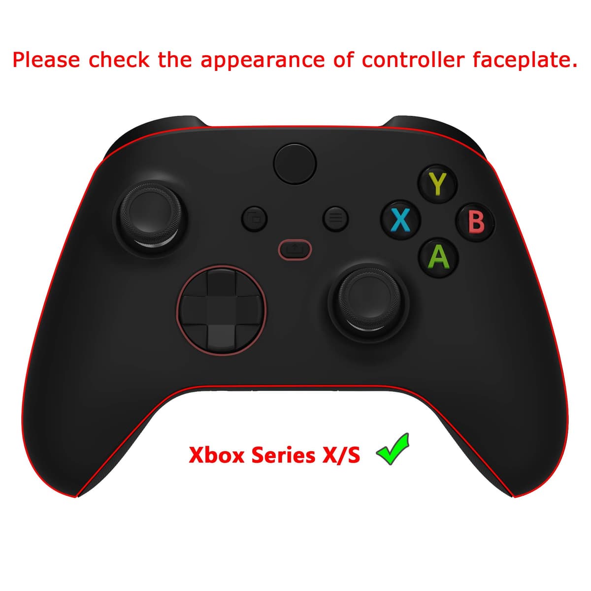 eXtremeRate Side Rails Grips Shell for Xbox Series X & S Controller, Scarlet Red Chameleon Purple Blue Custom Accessories Back Panels Faceplate for Xbox Core Wireless Controller [Controller Excluded] — view 2