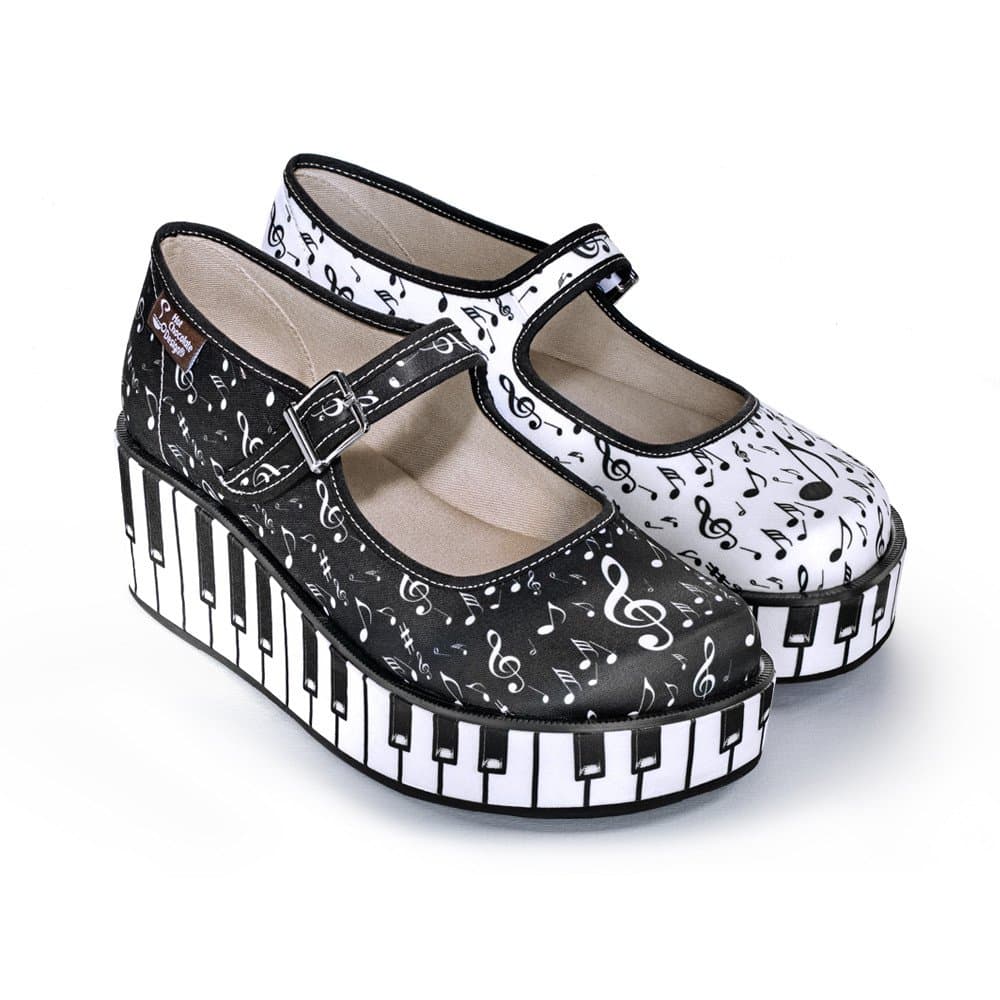 Hot Chocolate Design Chocolaticas Funky Canvas Women's Mary Jane Flat Shoes — view 37