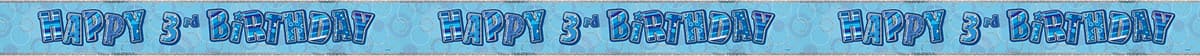 Unique Party 92068 - 9ft Foil Glitz Pink Happy 80th Birthday Banner — view 34