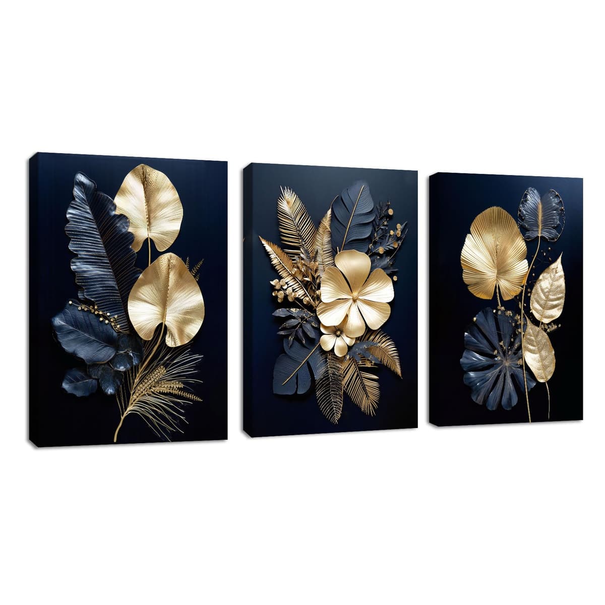3Pcs Blue Grey Zen Canvas Wall Art, White Lotus Flowers Butterfly Meditation Spiritual Wall Paintings White Lotus Blooming on Stones in Lake Wall Pictures Room Decor for Yoga Spa Room Decor 30x40cmx3 — view 40