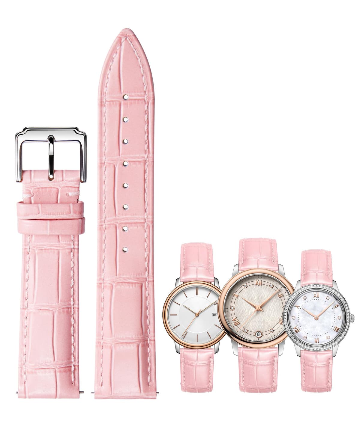 BINLUN Correa Reloj de Piel de Liberación Rápida Correas de Relojes de Cuero de Repuesto para Hombres y Mujeres con 12 Colores (10mm 12mm 14mm 15mm 16mm 17mm 18mm 19mm 20mm 21mm 22mm 23mm) — view 14