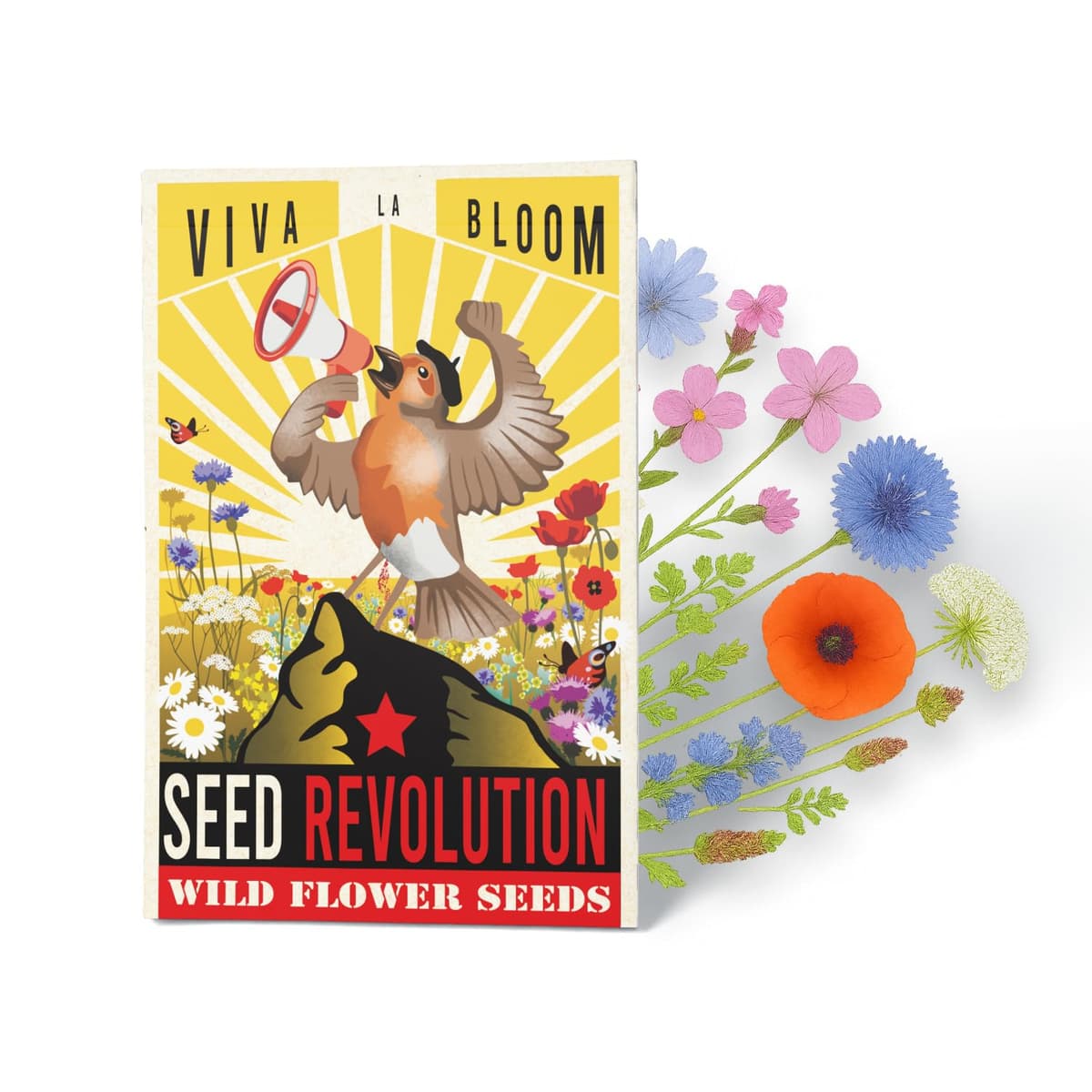 12 Varieties Native Wild Flower Seeds - Viva La Bloom Meadow Mix - Grow a Garden for Bees - Gardening Gifts - Pack of 3 (12g) — view 2