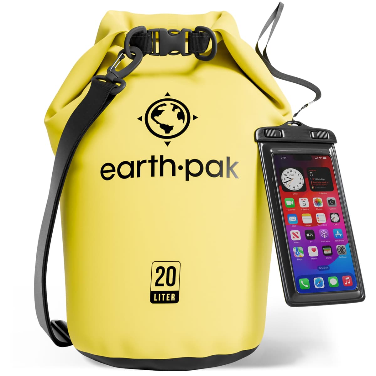 Earth Pak Waterproof Dry Bag - Roll Top Waterproof Backpack Sack Keeps Gear Dry for Kayak with Waterproof Phone Case — view 39