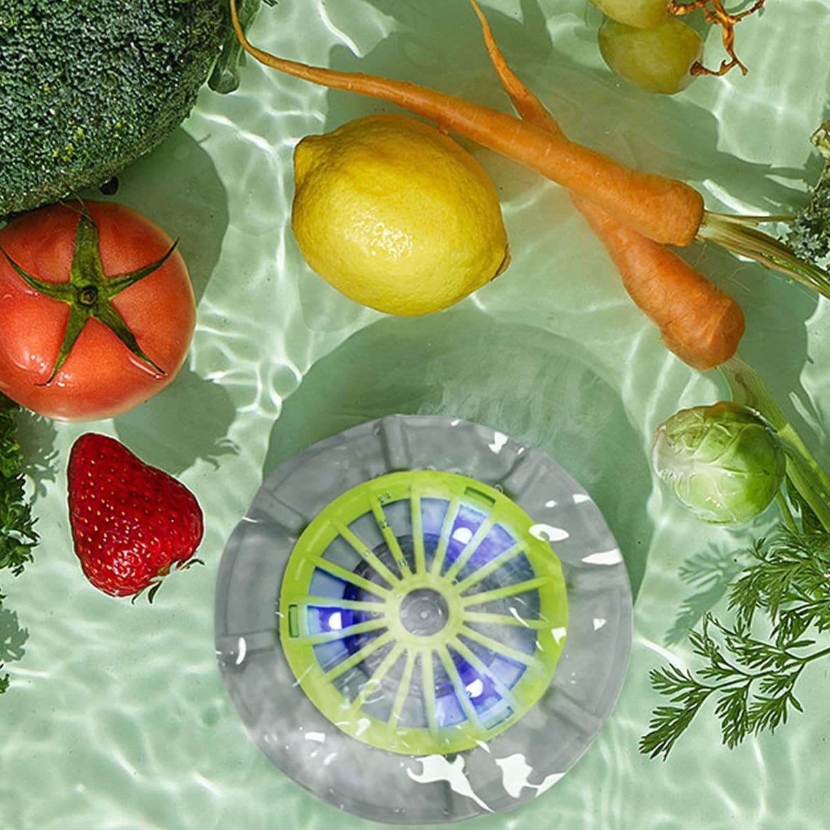 Portable Fruit and Vegetable Washer Cleaning Machine Waterproof USB Automatic Washer Spinner USB Fruit Cleaner — view 5
