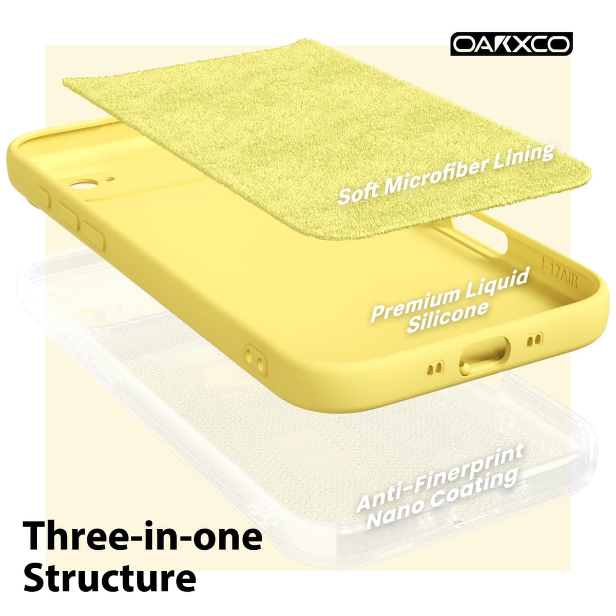 oakxco for iPhone 17 Pro Max Phone Case Liquid Silicone, Cute Thin Slim Grip Soft Rubber Gel for Women Men, Smooth Matte TPU Plain Solid Color Girly Simple Case with Camera Cover, Light Pink — view 1955