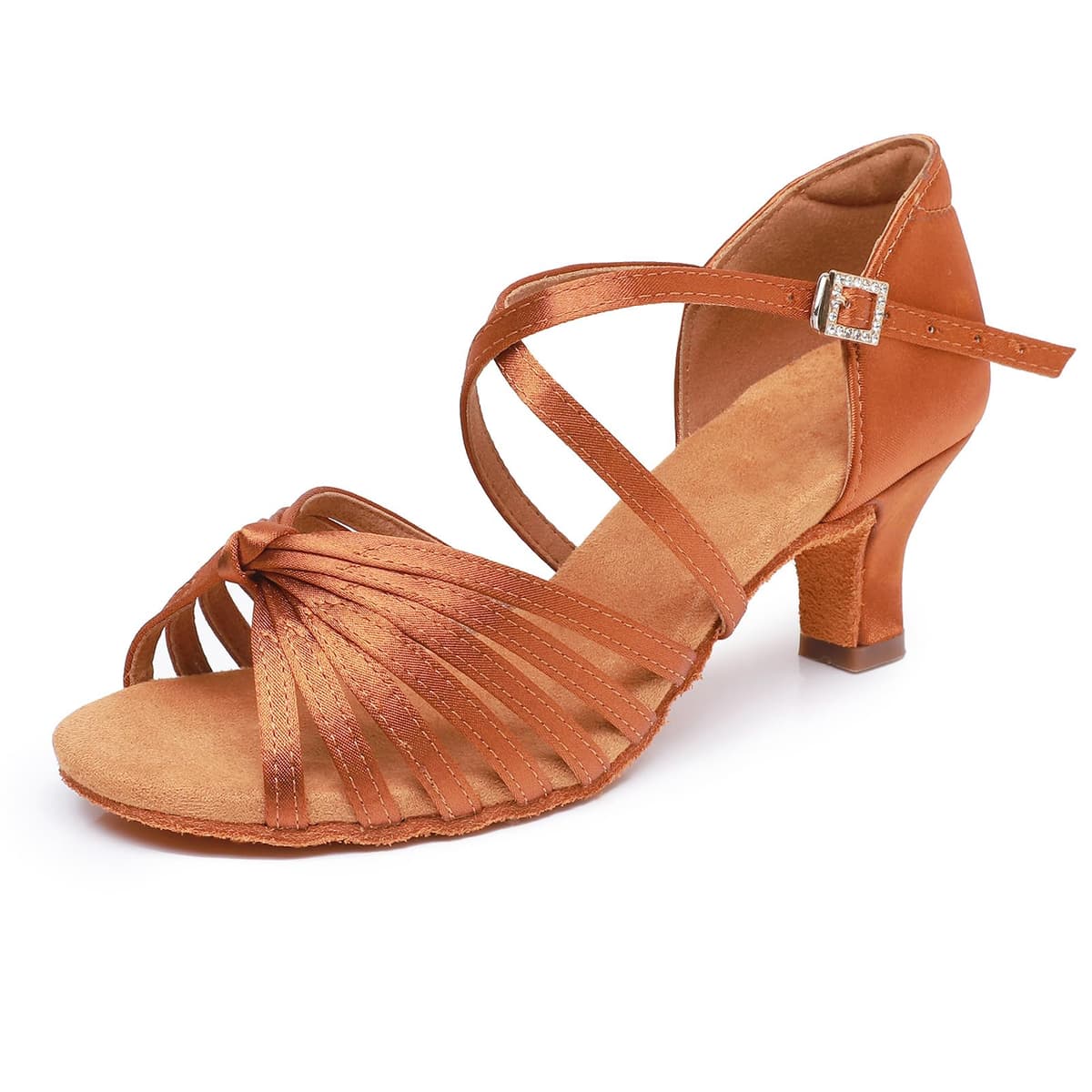 Rosefinch Latin Dance Shoes for Womens Satin Ballroom Salsa Practice Performance Wedding Dancing Shoes High Heels Dancing Shoes for Girls Ladies — view 16