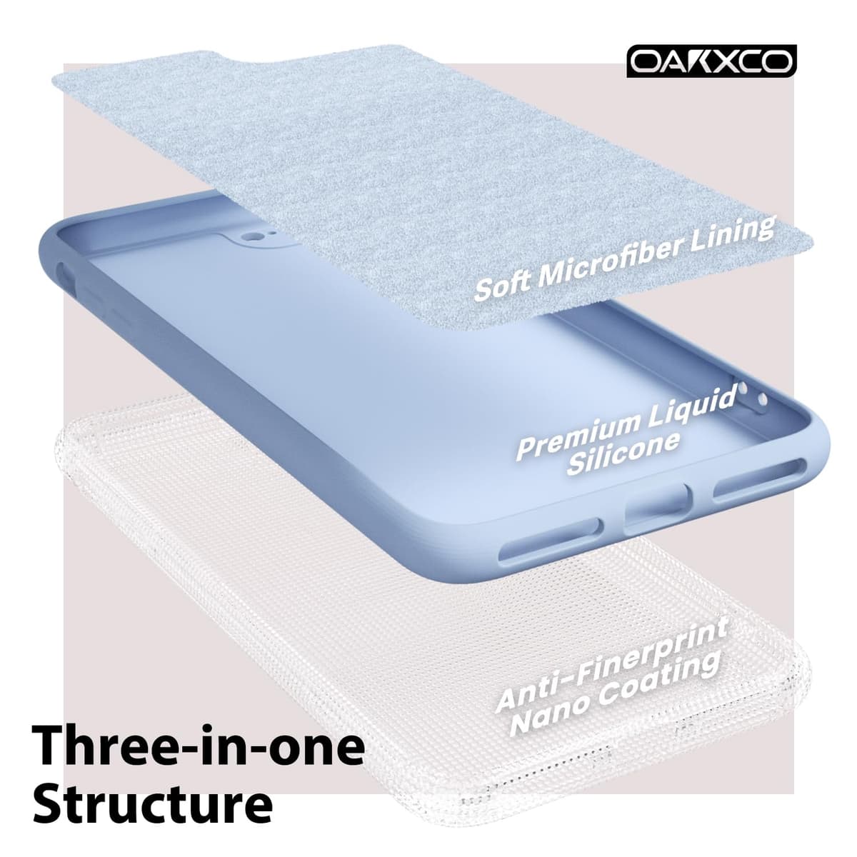 oakxco for iPhone 17 Pro Max Phone Case Liquid Silicone, Cute Thin Slim Grip Soft Rubber Gel for Women Men, Smooth Matte TPU Plain Solid Color Girly Simple Case with Camera Cover, Light Pink — view 1623