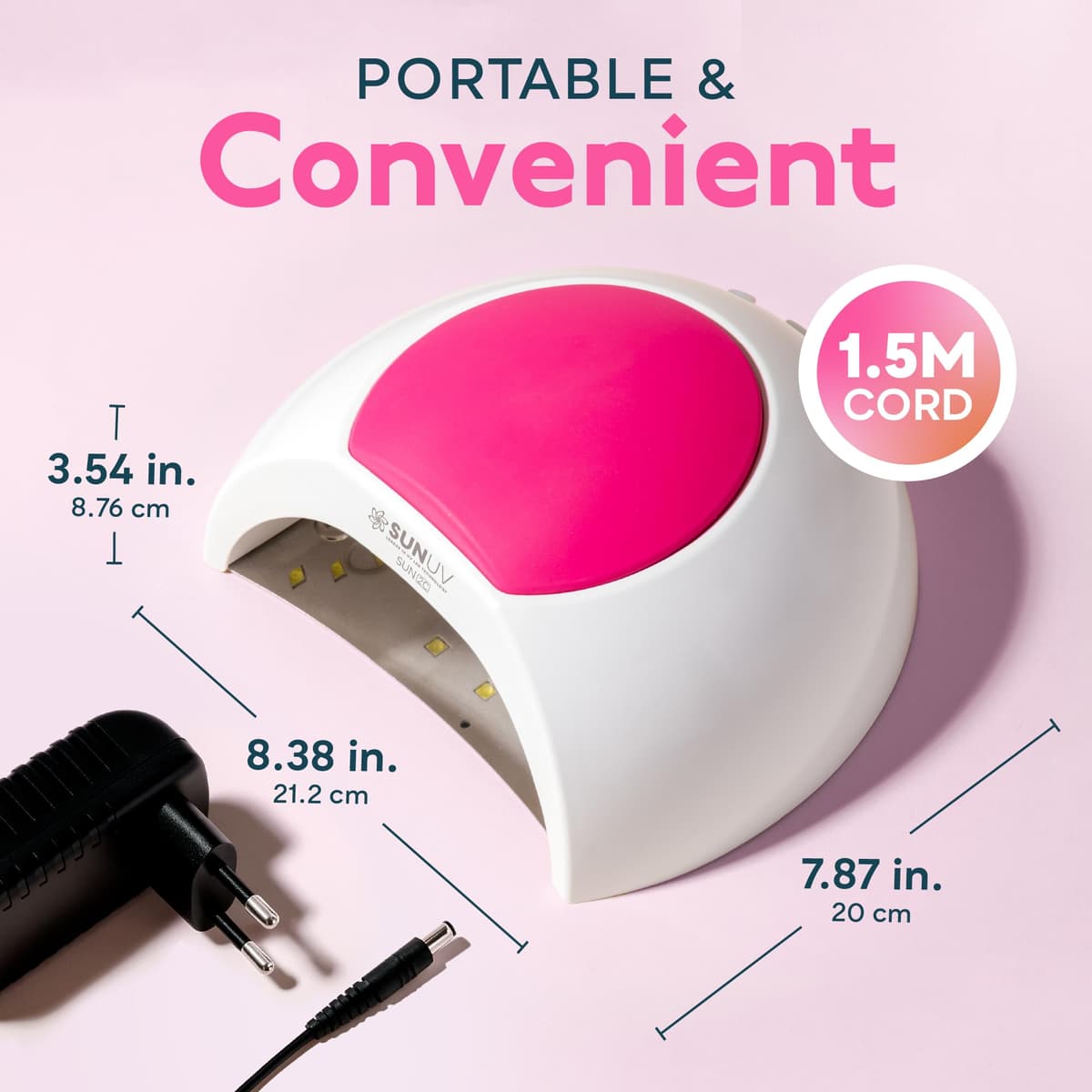 SUNUV Lámpara Secadora de Uñas, Profesional LED UV Lampara Uñas de Gel, Curado Luz en 4 modos para tiempo 10s, 30s, 60s y 90s — view 3