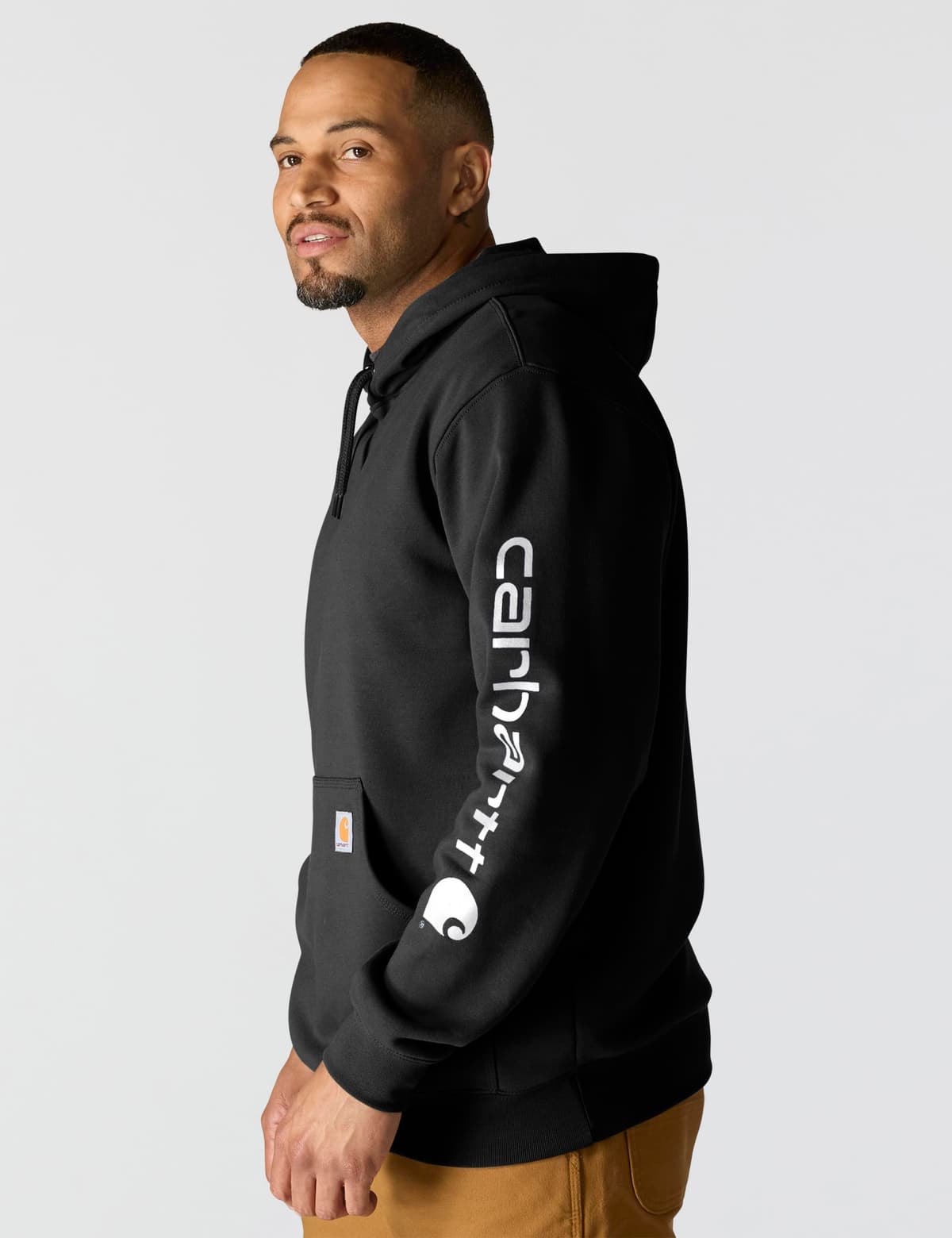 Carhartt Workwear Kapuzenpullover Hoodie Original Fit mit Ärmellogo — view 2