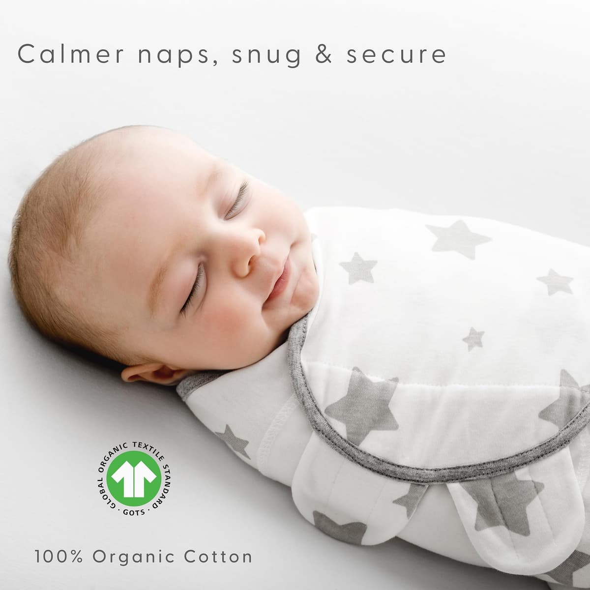 Little Seeds Swaddle Blanket 0-3 Months, 3-Pack Organic Cotton Baby Swaddles - Swaddles for Newborns Infant Boys & Girls, Soft & Snug Hip-Healthy Swaddling Blankets — view 6