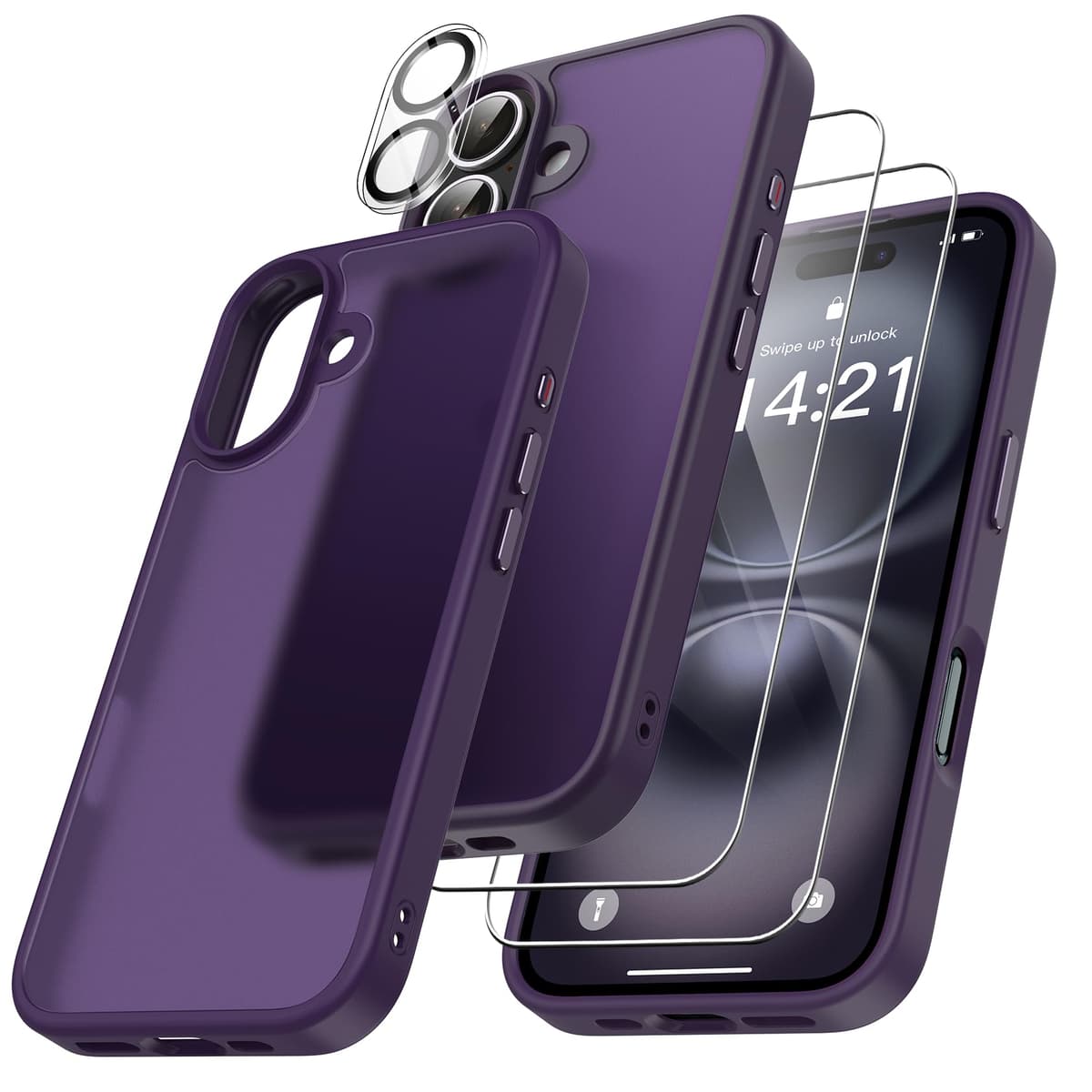 FLLAO 4 en 1 Funda para iPhone 15 con 2 Protector Pantalla y 1 Protector Lente Cámara, [Almohadilla de Aire integrada] Antigolpes Antiarañazos Carcasa 6,1 Pulgadas, Transparente — view 65