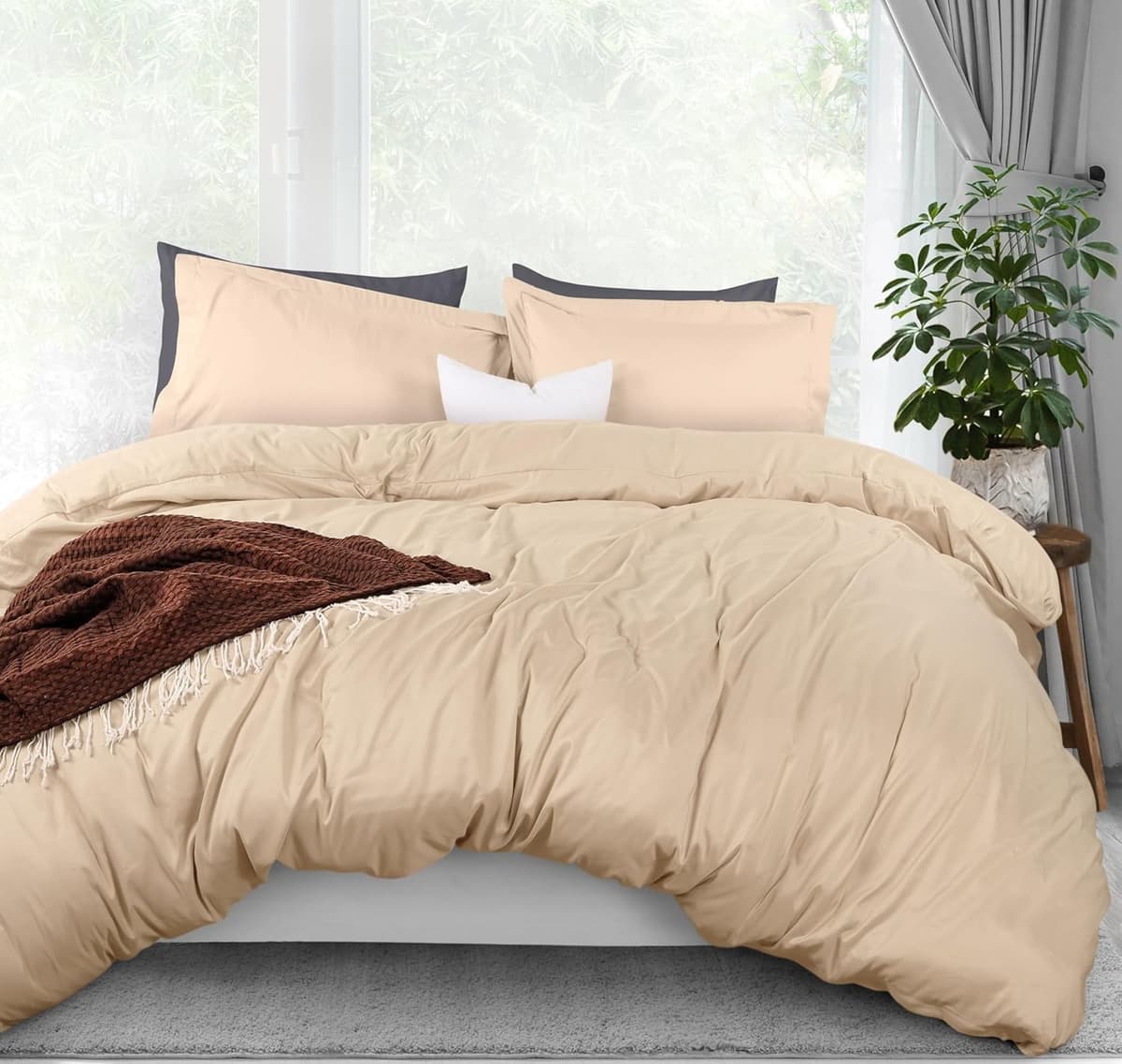 Utopia Bedding 3 Piece Single Bedding Set - Duvet Cover, Fitted Sheet with Pillow case - Soft Brushed Microfiber (Grey) — view 64