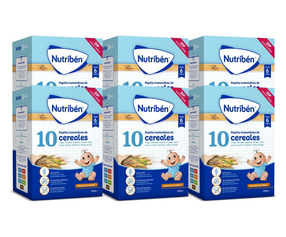 Nutribén innova ZERO 0% 8 Cereales | 500g | Arroz, Trigo, Cebada, Avena, Maiz, Centeno, Mijo y Sorgo | Bebés a Partir de 6 Meses | 0% Azúcares Añadidos y producidos | Cereales Integrales — view 5