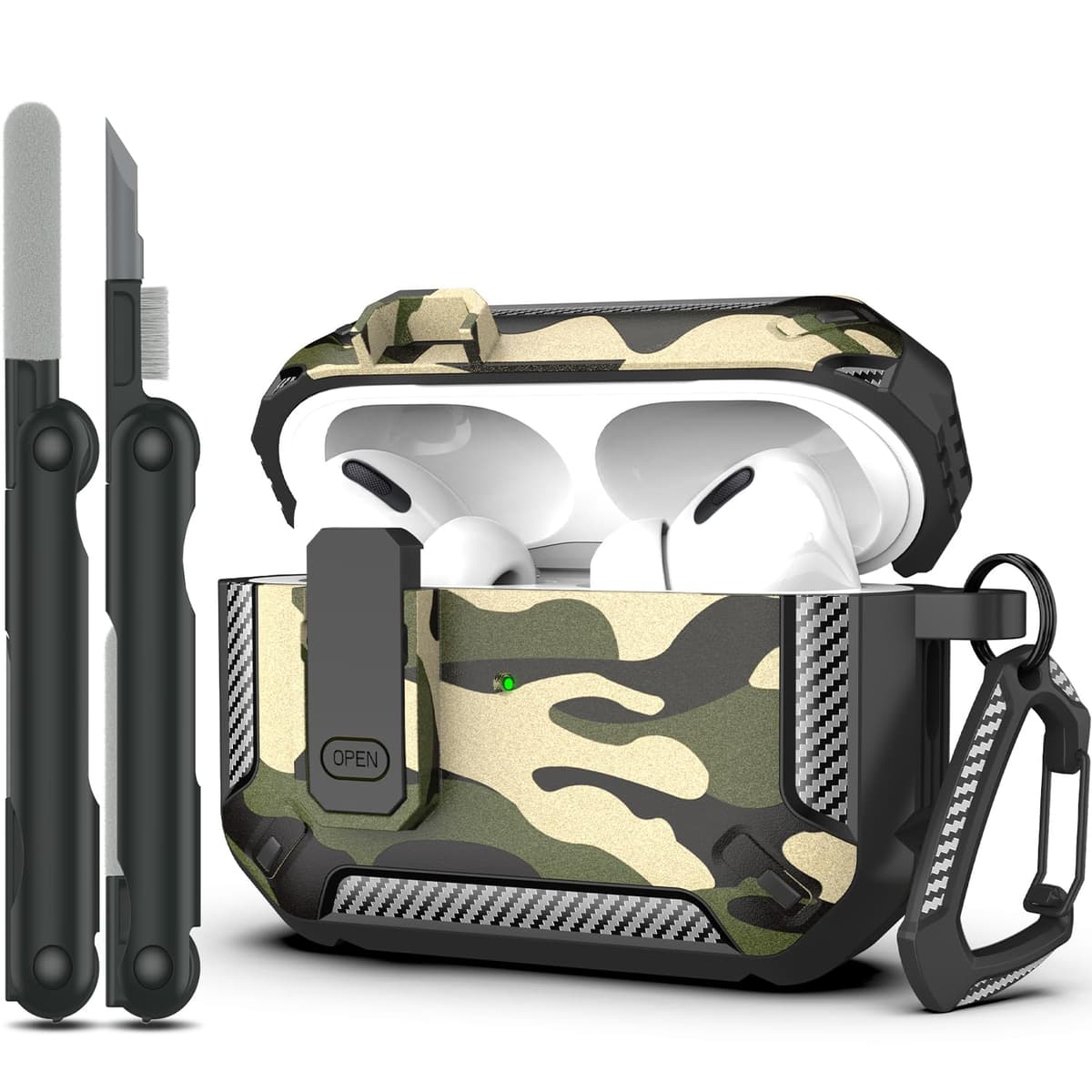RFUNGUANGO Compatible con Airpods 4 Estuche (2024) con Kit de Limpieza, Clip de Bloqueo Seguro y Estuche de Protección a Prueba de Golpes para Airpods 4ta Generación Lanzamiento 2024,Cielo Estrellado — view 59