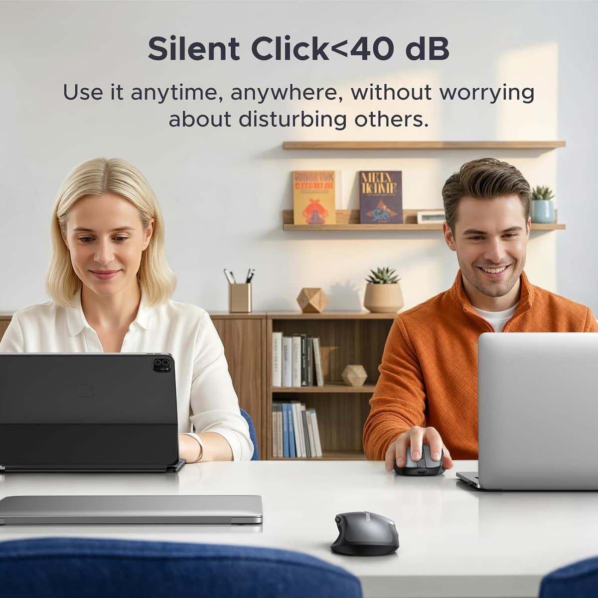 UGREEN Wireless Mouse, Bluetooth Mouse&2.4GHz Dual Modes, Fast-rechargeable & Ultra-long Battery Life, 40dB Silent Computer M — view 4