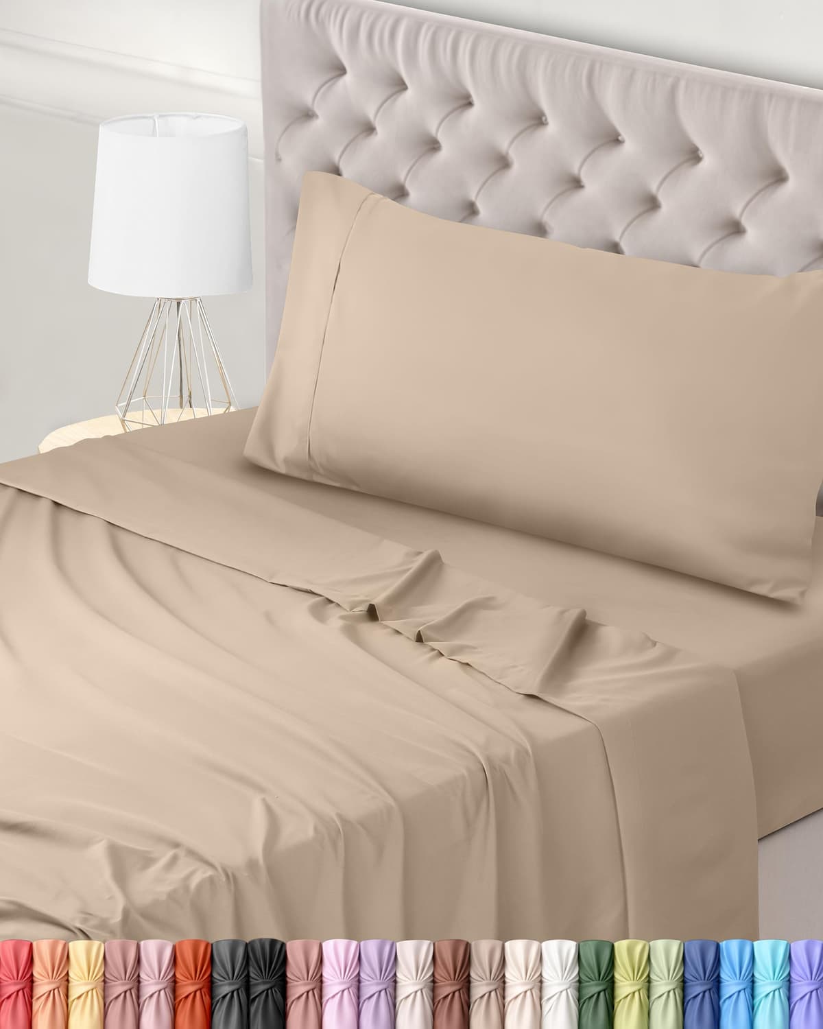 Utopia Bedding Juego de Sabanas 4 Piezas 150x200 - Poliéster Microfibra Cepillada - Oeko-Tex Certificado - Sábana Bajera, Sábana Plana y 2 Fundas de Almohada 50x75 (Cama 150, Blanco) — view 34
