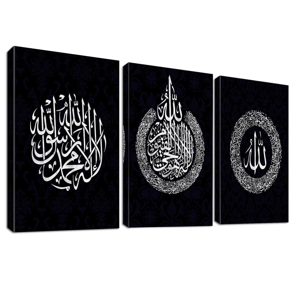 3 Panels Black White Canvas Wall Art Love Home Motivational Quotes Painting on Canvas Print Picture for Living Room Hallway Stairs Bedroom Bathroom Wall Decor Ready To Hang 90x40cm(12"x16"x3pcs) — view 49