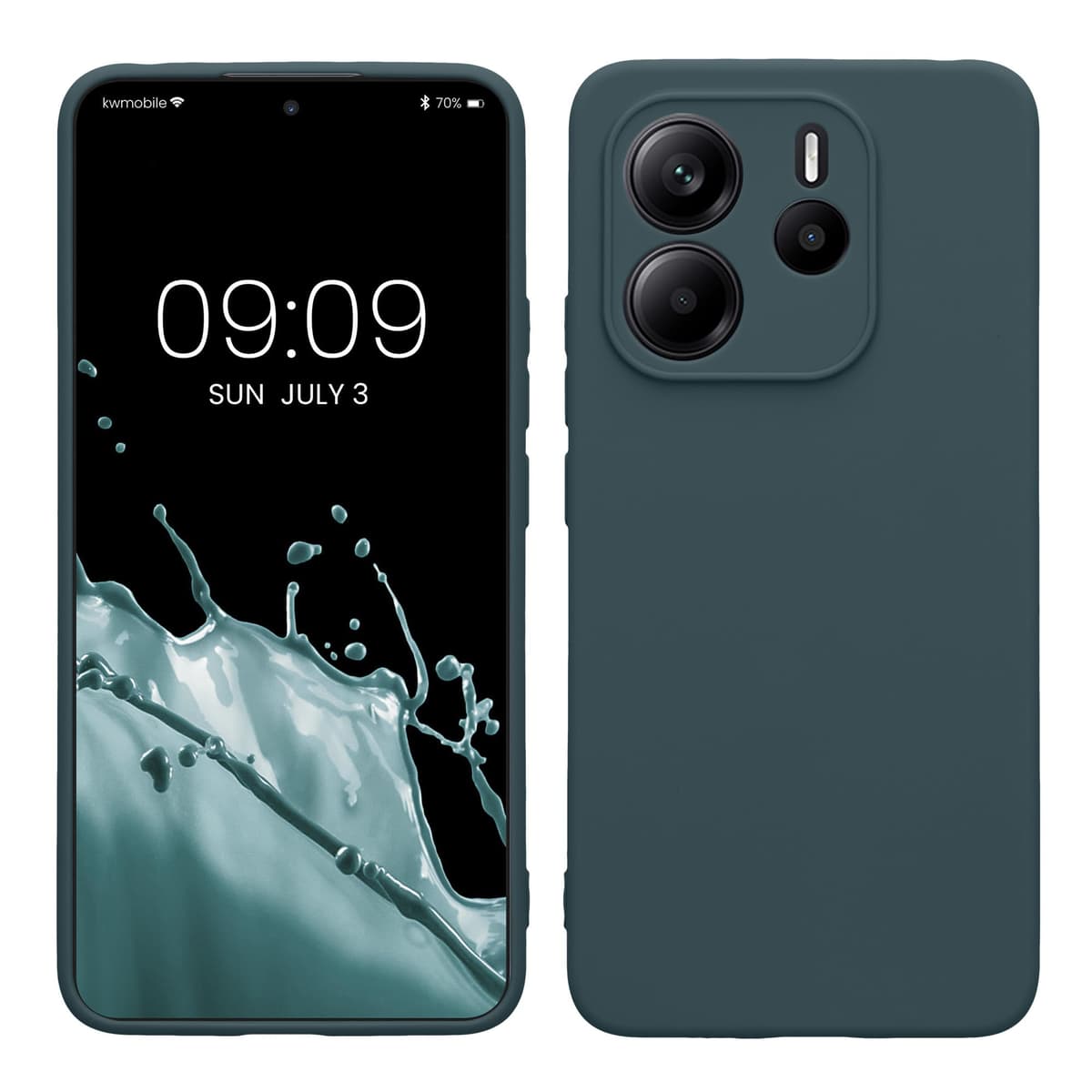kwmobile Carcasa Compatible con Xiaomi Redmi Note 14 Pro 5G / Poco X7 Funda - Funda Ultrafina de TPU con Bordes elevados - Lavanda Metalizado — view 48