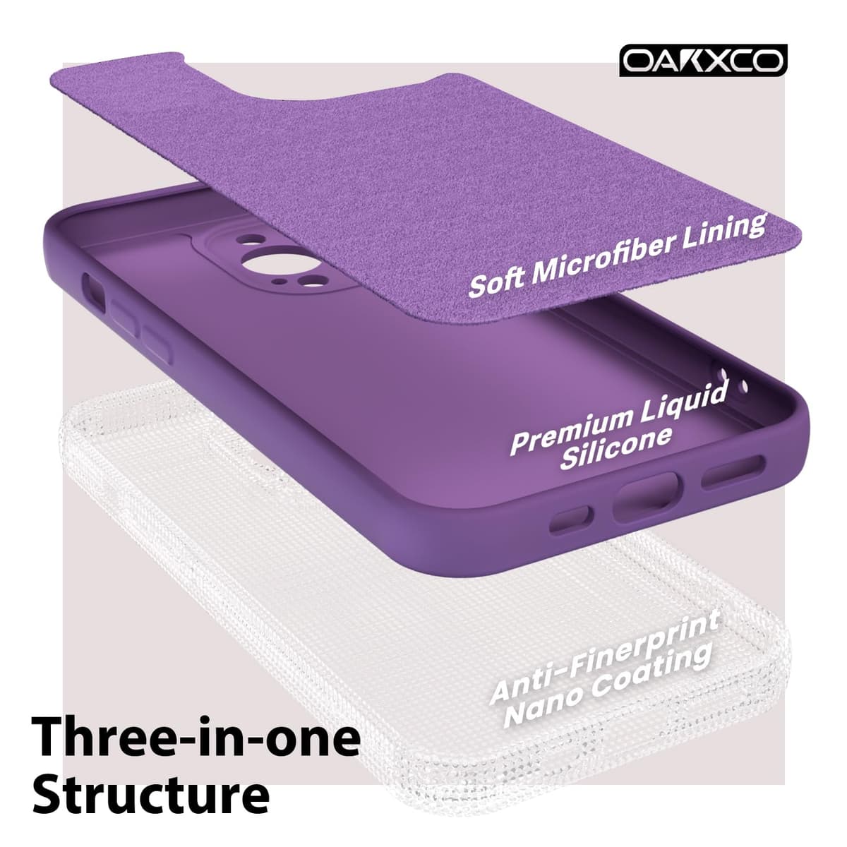 oakxco for iPhone 17 Pro Max Phone Case Liquid Silicone, Cute Thin Slim Grip Soft Rubber Gel for Women Men, Smooth Matte TPU Plain Solid Color Girly Simple Case with Camera Cover, Light Pink — view 1710