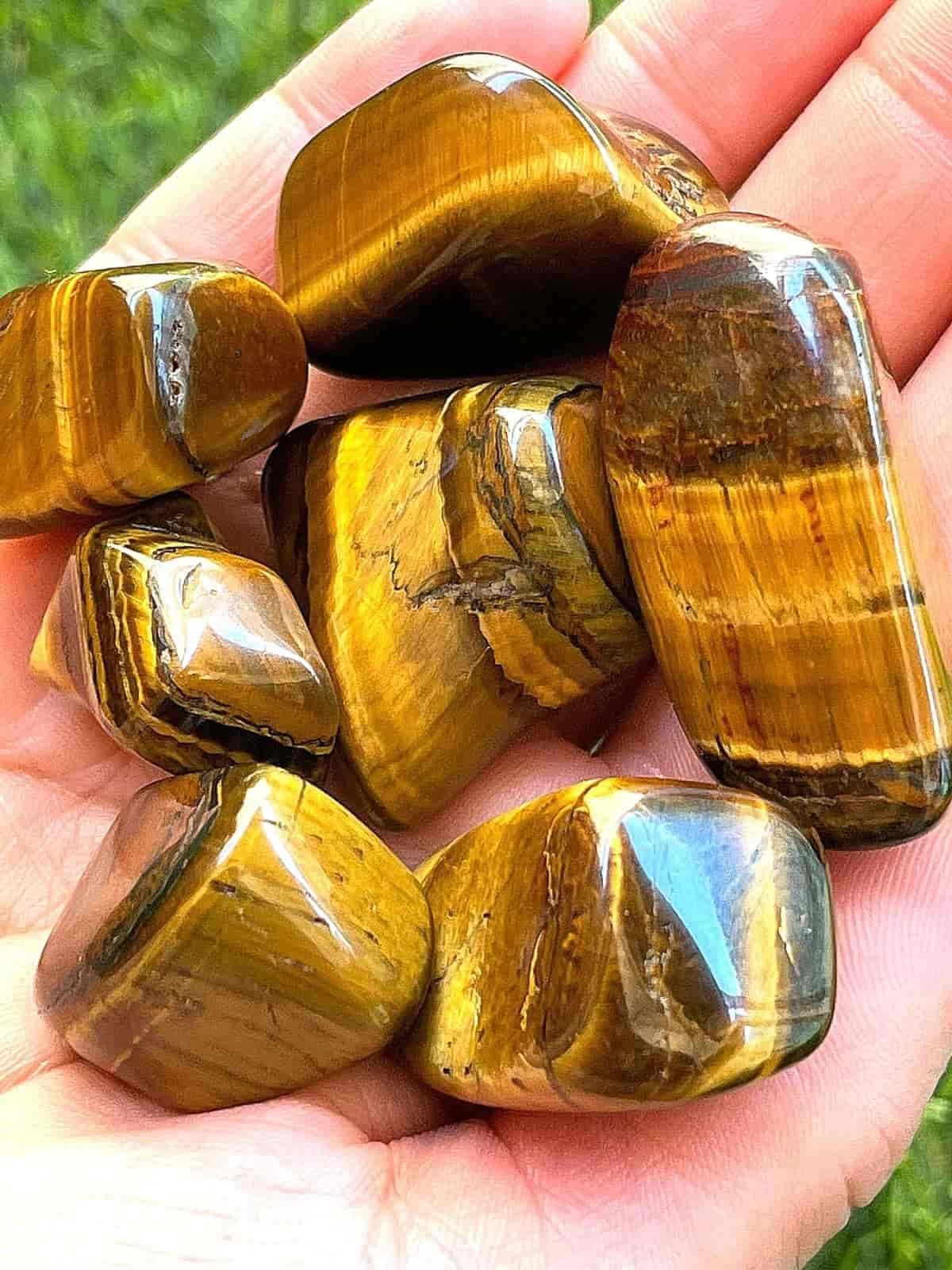 arana's - Ojo de tigre piedra natural calidad AAA - Cristales naturales y piedras preciosas - Reiki curacion de chakras equilibrio metafisico - Piedras curativas pulidas sanacion (1, Ojo de tigre) — view 5