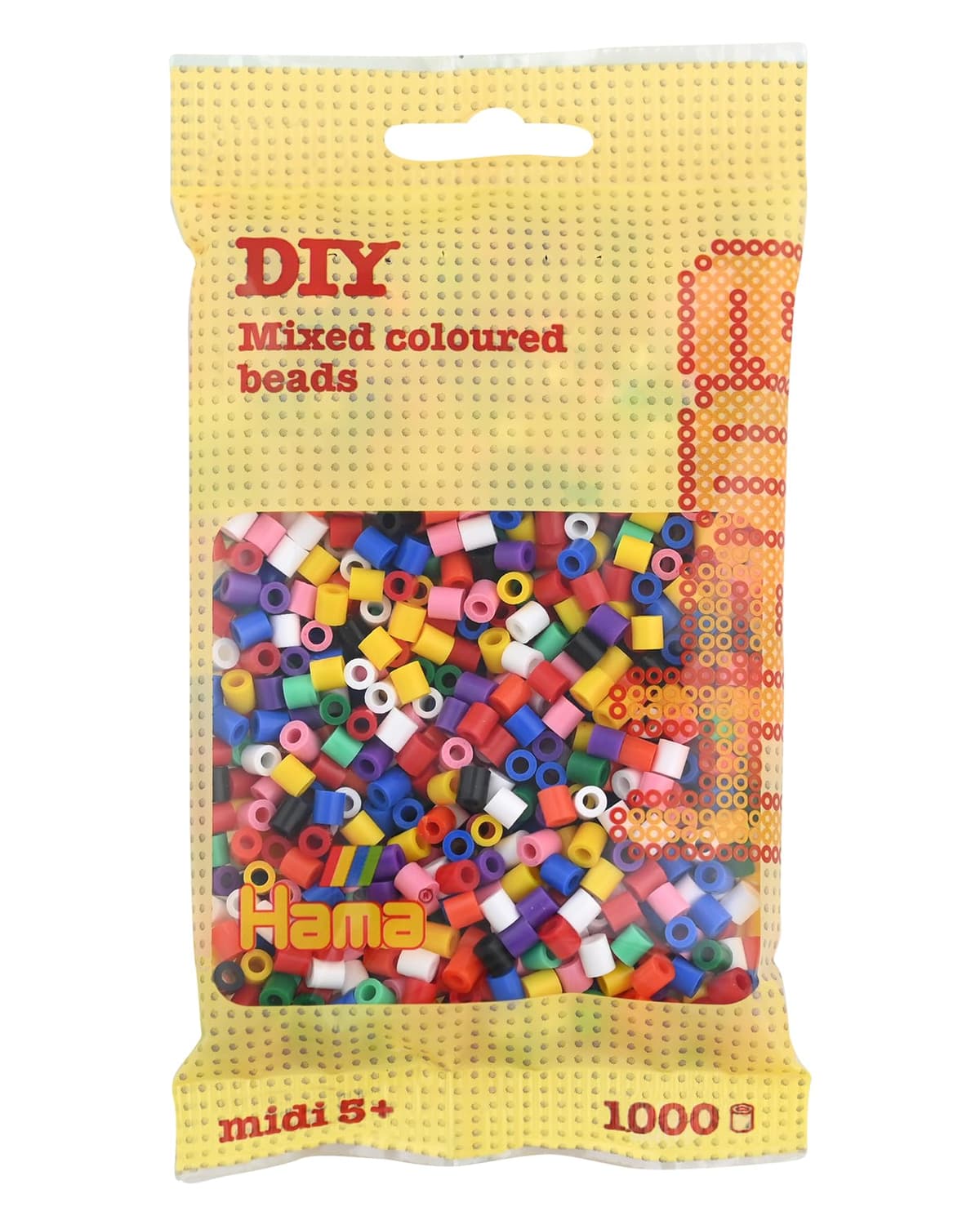 HAMA Bolsa de perlas | Aprox. 1000 cuentas midi fusibles para manualidades y mosaicos | Perlas de fusión para niños creativos 5+ | Juego de arte y decoración | Beige — view 26