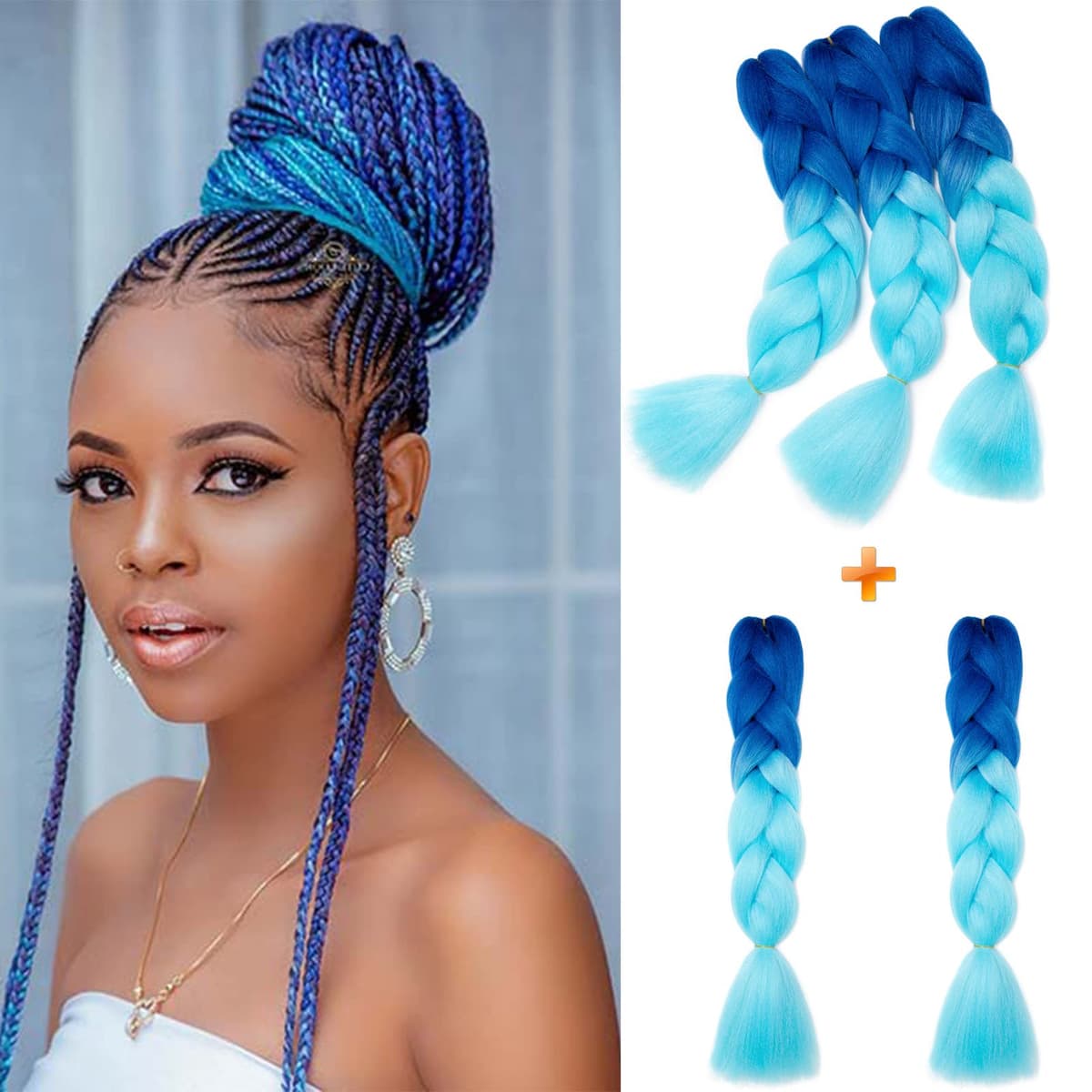 60cm Extensiones de Pelo Trenzas Africanas Castaño Oscuro Extensiones para Trenzas Africanas 1 pcs 100g Kanekalon Pelo para Trenzas Africanas Sintetico Extensiones de Trenzado Cabello Braiding — view 139