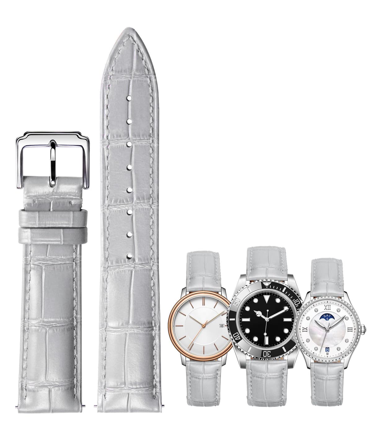 BINLUN Correa Reloj de Piel de Liberación Rápida Correas de Relojes de Cuero de Repuesto para Hombres y Mujeres con 12 Colores (10mm 12mm 14mm 15mm 16mm 17mm 18mm 19mm 20mm 21mm 22mm 23mm) — view 9