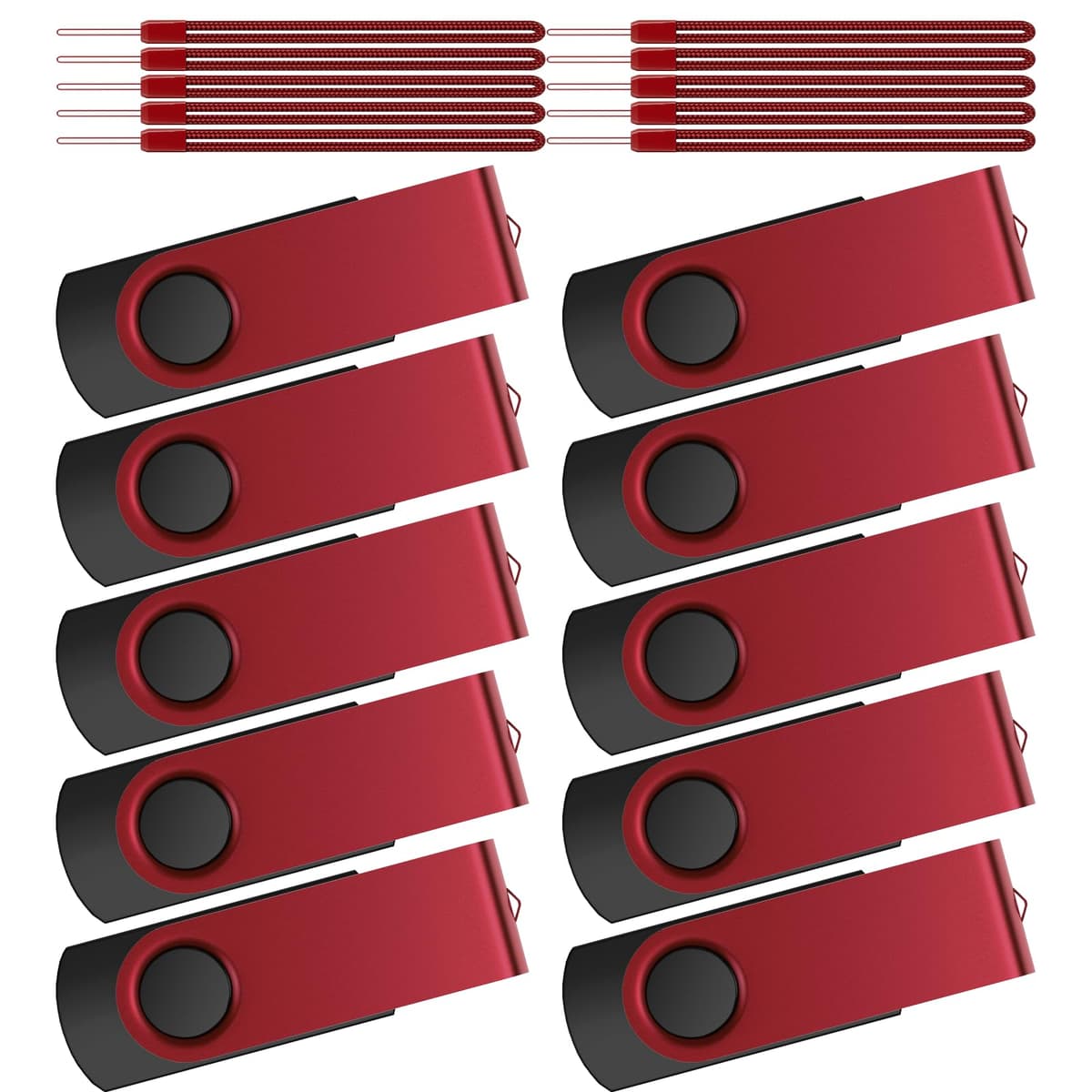 8GB 10 Piezas Memorias USB - Pendrive - Kepmem Rotatorio Multicolors USB 2.0 Memory Stick — view 10