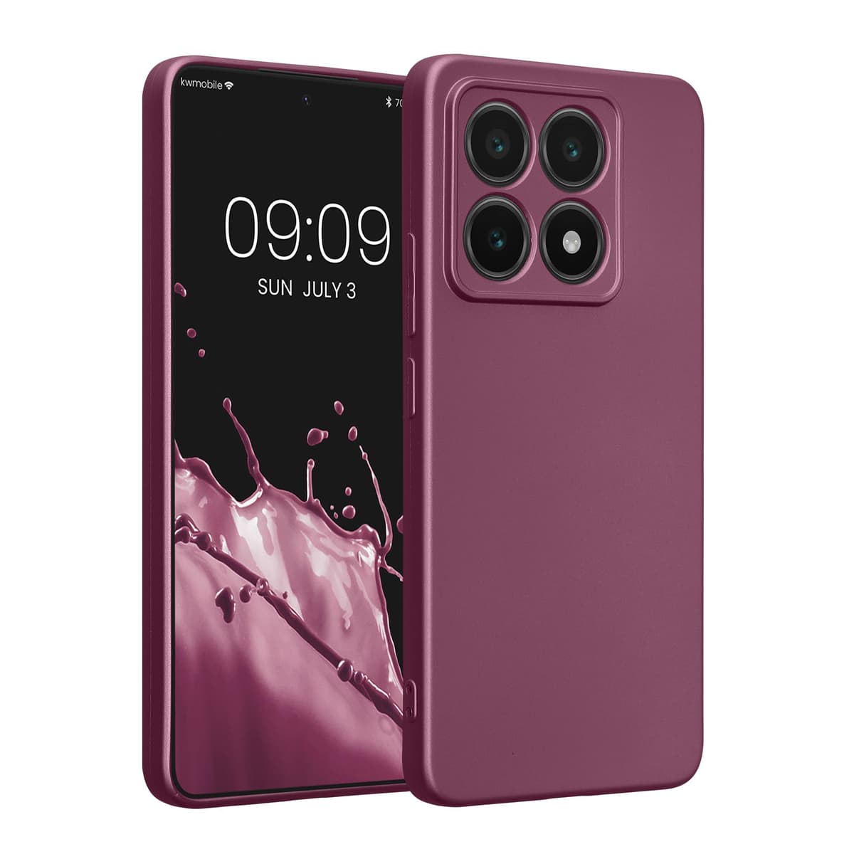 kwmobile Carcasa Compatible con Xiaomi Redmi Note 14 Pro 5G / Poco X7 Funda - Funda Ultrafina de TPU con Bordes elevados - Lavanda Metalizado — view 34
