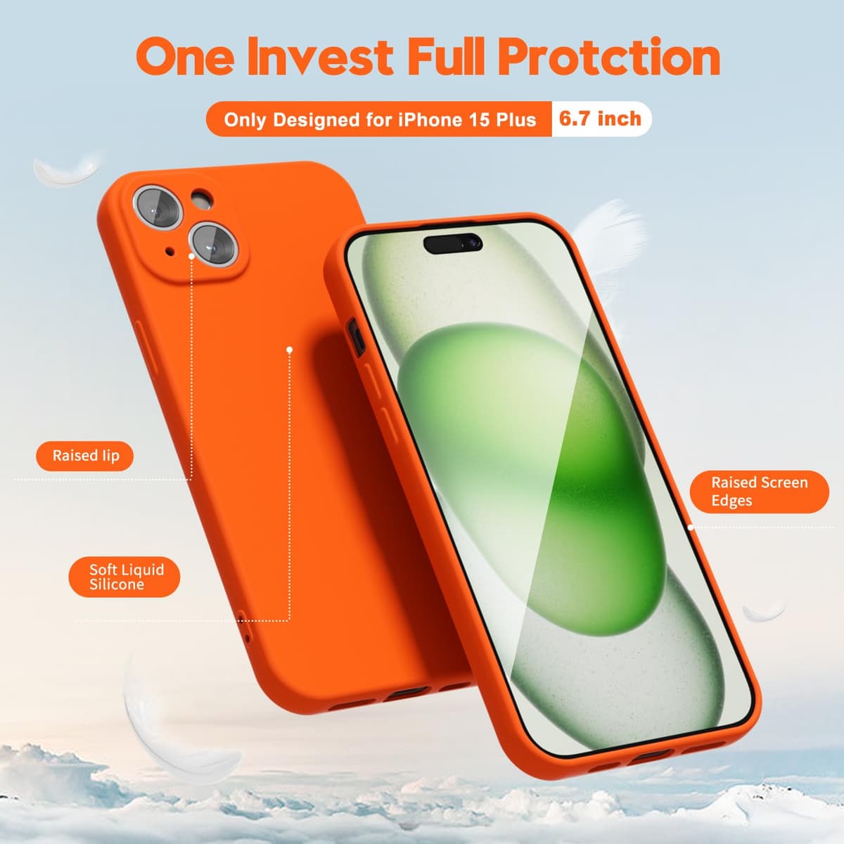 oakxco for iPhone 17 Pro Max Phone Case Liquid Silicone, Cute Thin Slim Grip Soft Rubber Gel for Women Men, Smooth Matte TPU Plain Solid Color Girly Simple Case with Camera Cover, Light Pink — view 773
