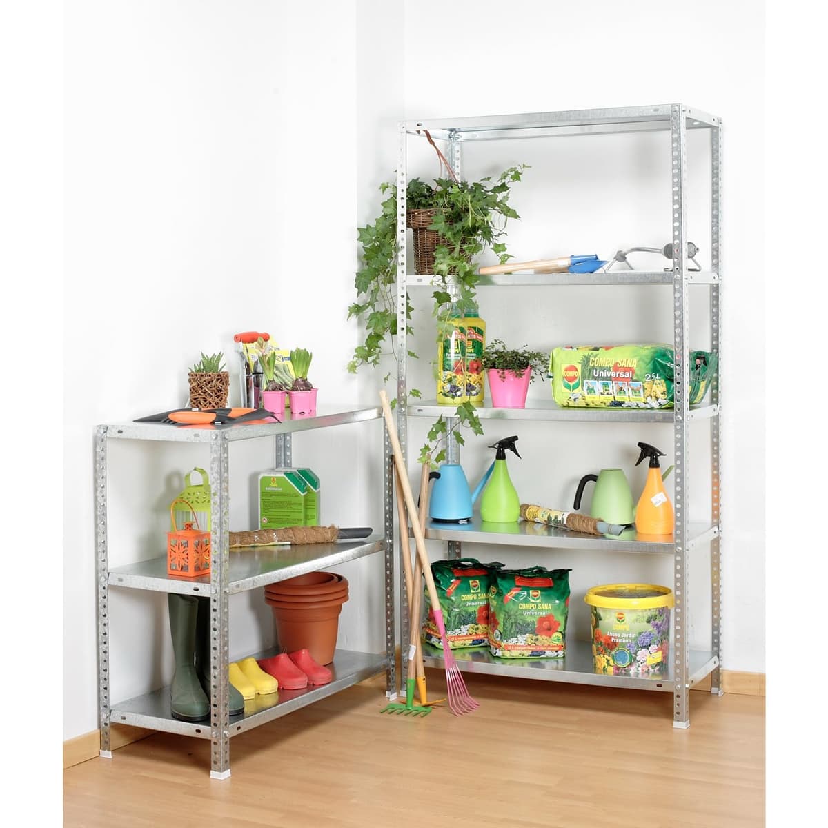 Simon Rack Estanteria Metalica 900x900x300 mm, 3 Alturas, Bandeja Metal, 75 kg de Punto Flexión, Estanteria Almacenaje, Blanca - Advantage — view 2